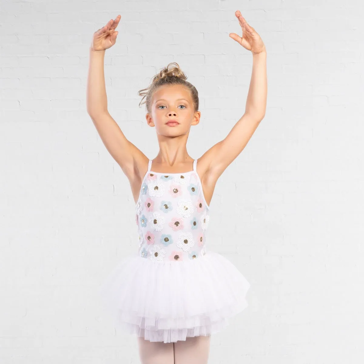 1st Position Floral Sequin Motif Ballet Dress