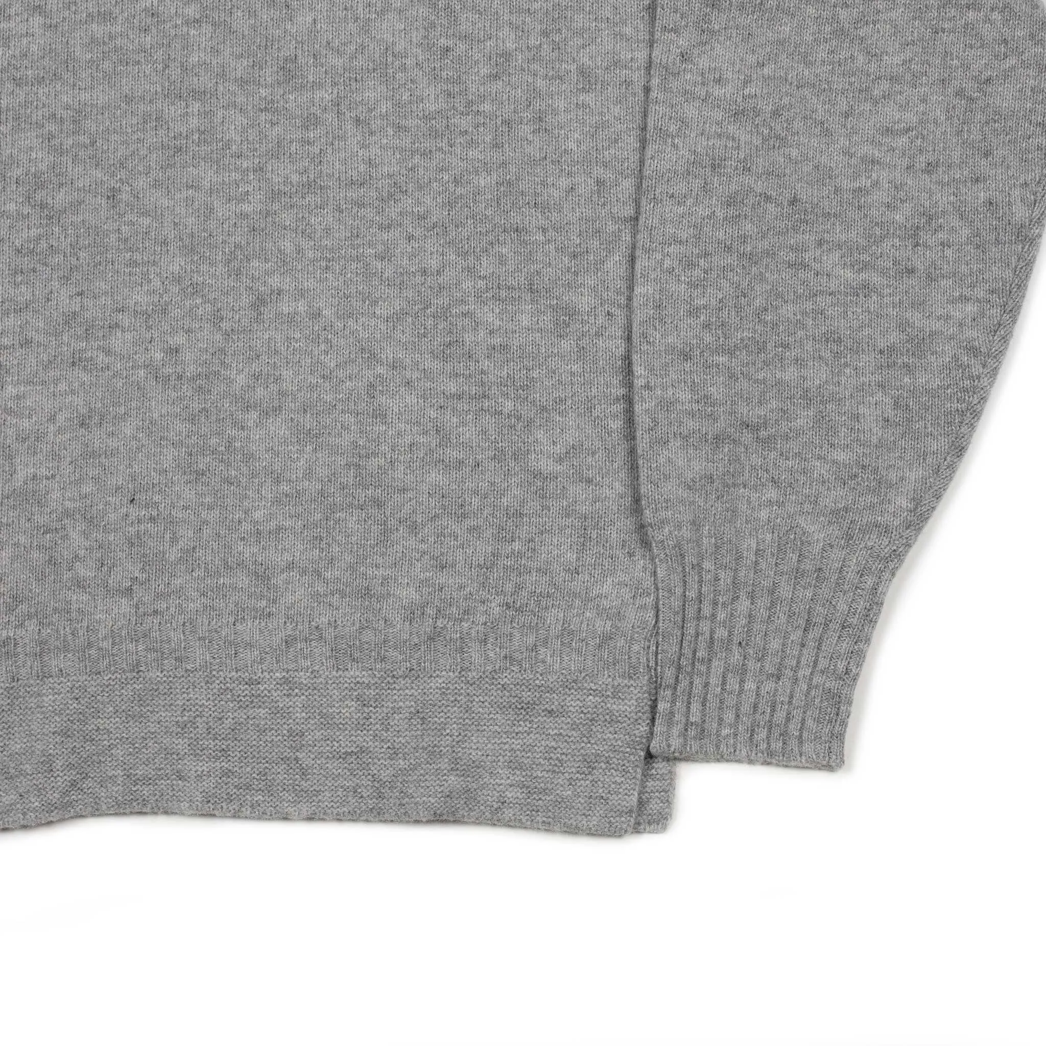 Aalbano convertible mock neck sweater in grey wool