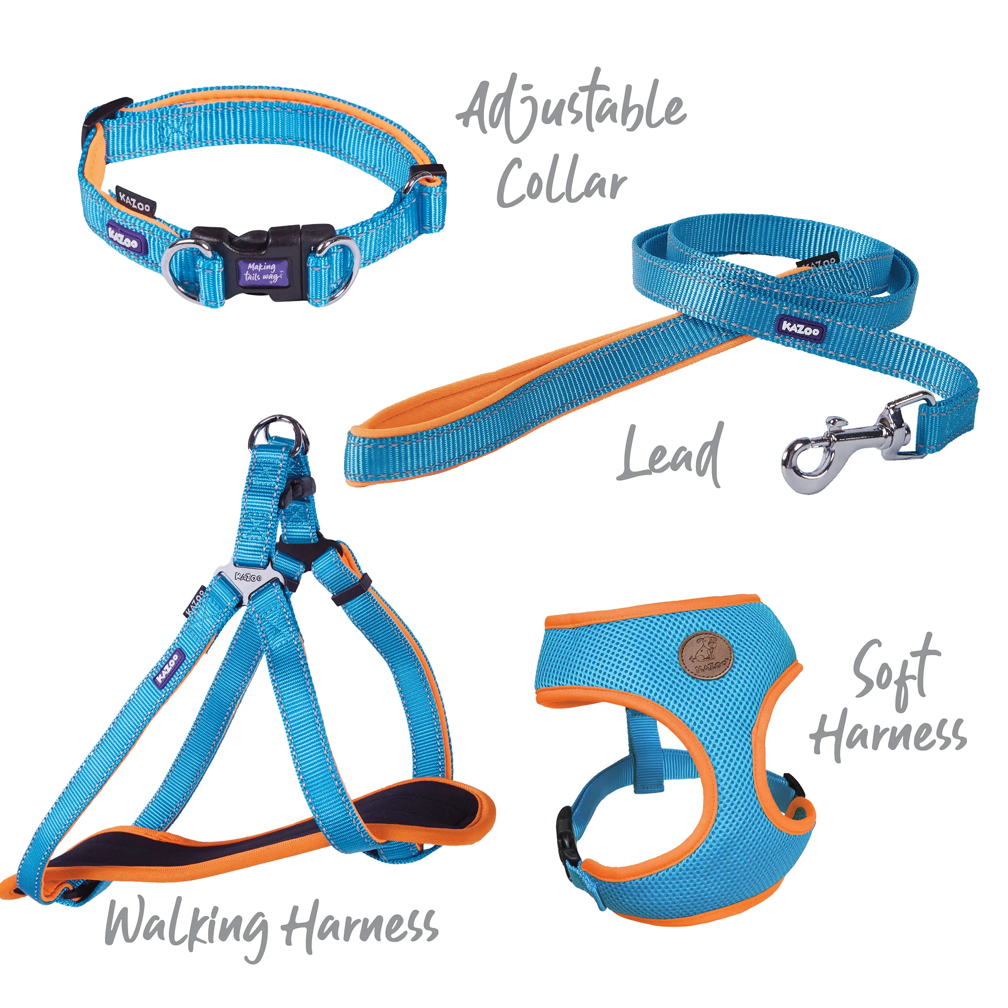 Active Easy-clip Dog Collar - Ocean Sunrise