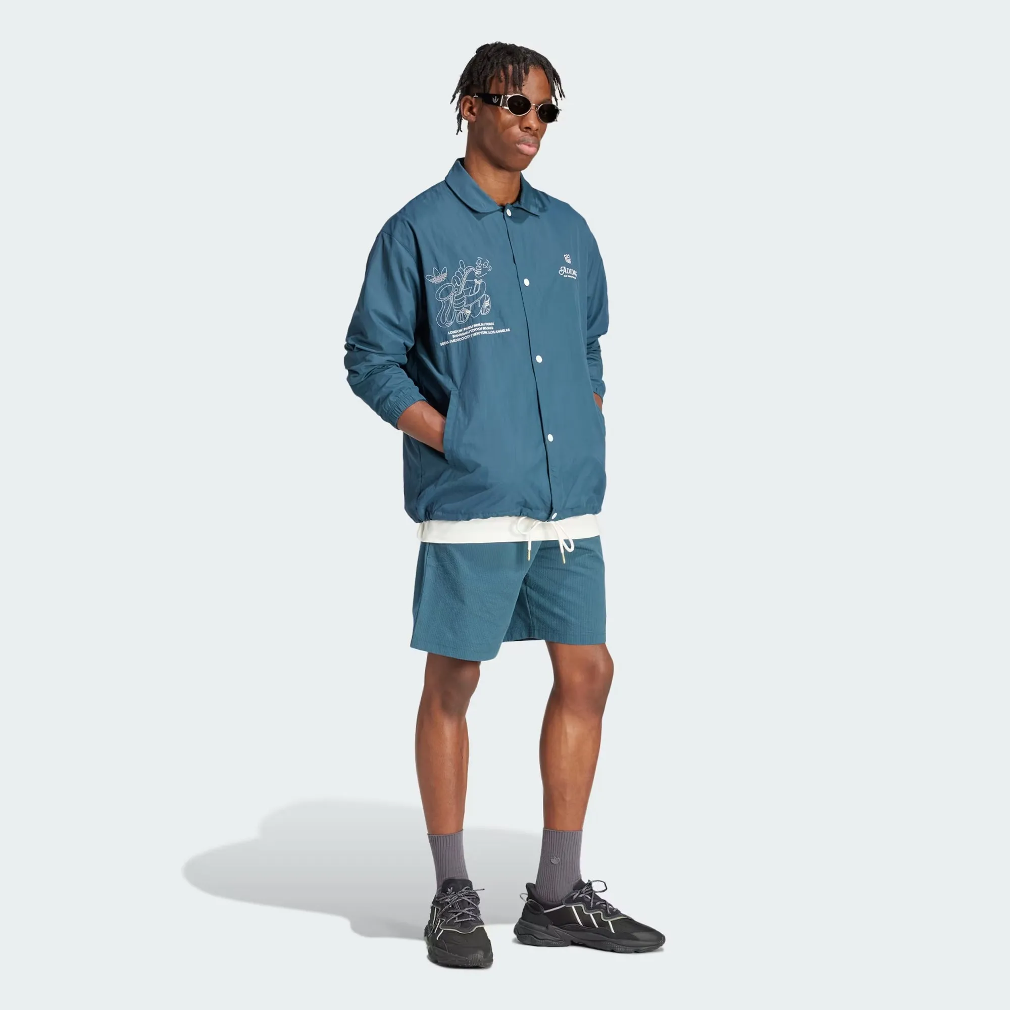 Adidas Originals | LEISURE COACH JACKET  { BLUE