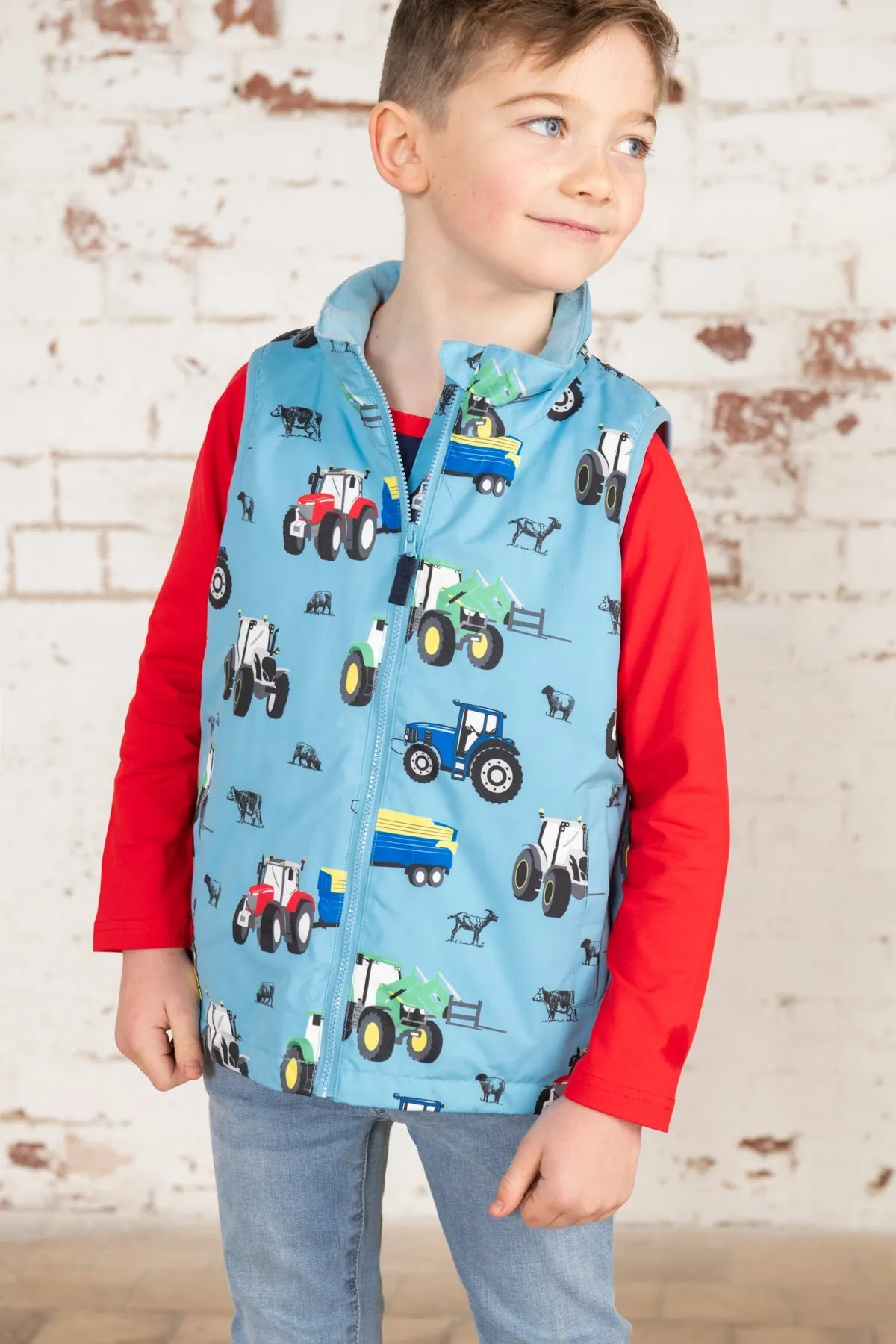 Alex Gilet - Blue Tractor Print