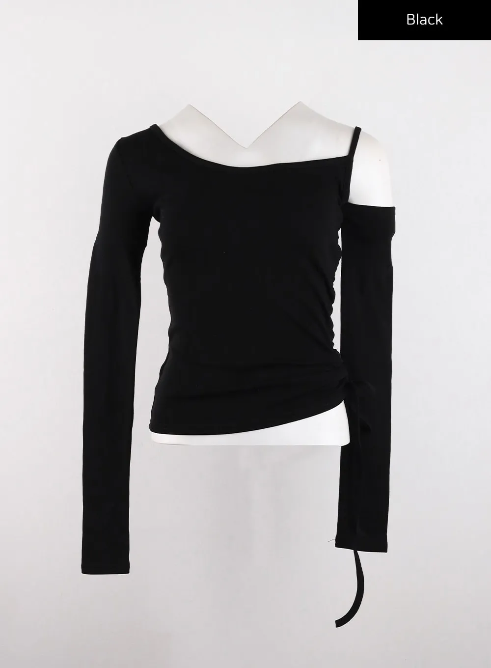 Asymmetrical Neck Cut-Out Long Sleeve Tee CD304