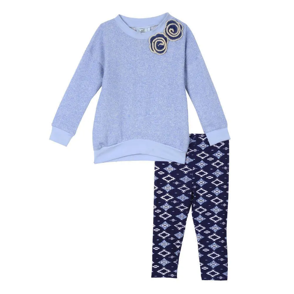 Aya Blue Sweatshirt Legging Set