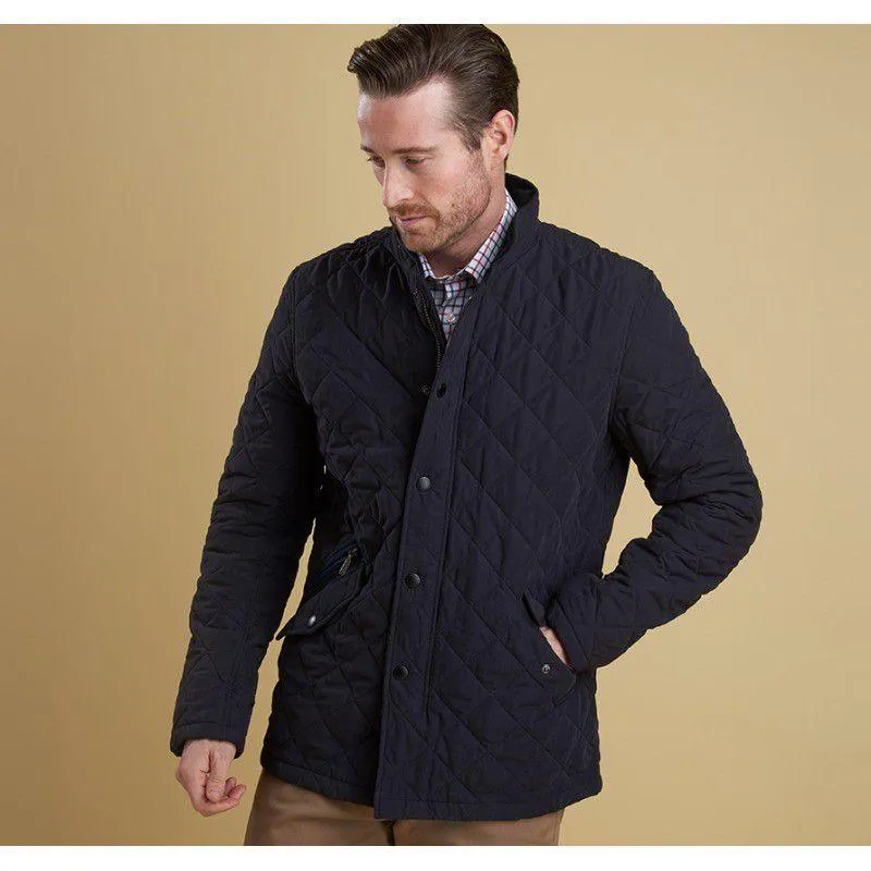 Barbour Shoveler Mens Quilted Jacket - Navy