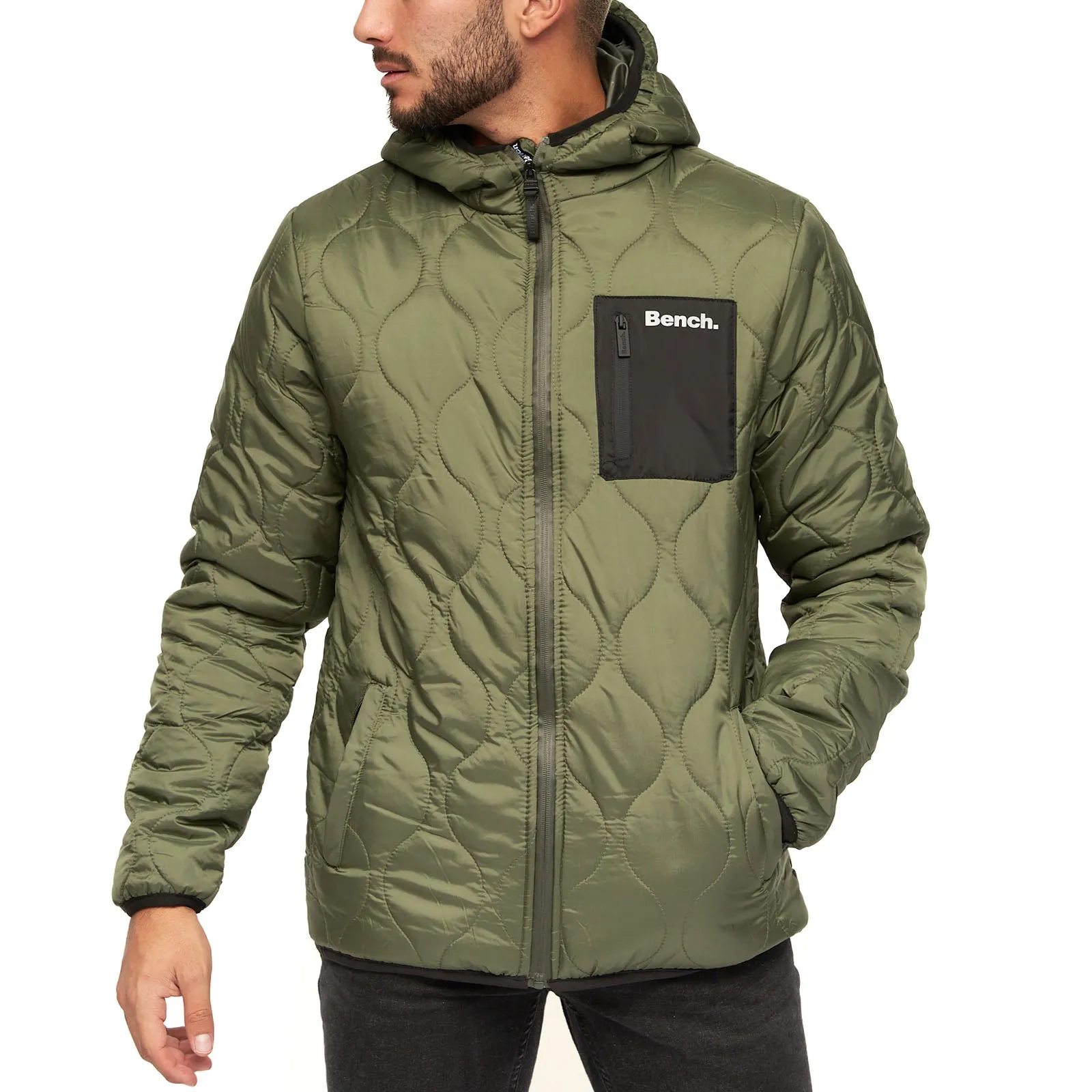 Bench Mens Scall Zip Through Hooded Jacket