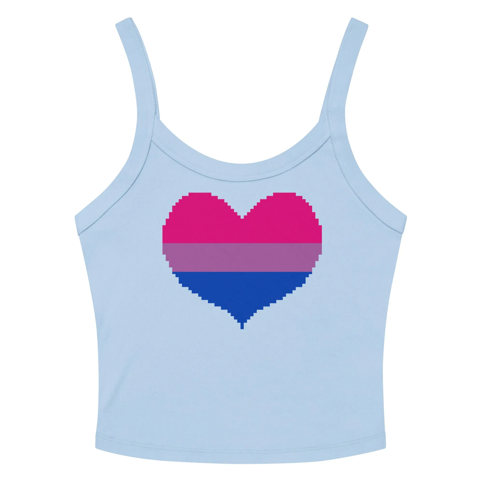 Bisexual Heart Scoop Neck Tank Top