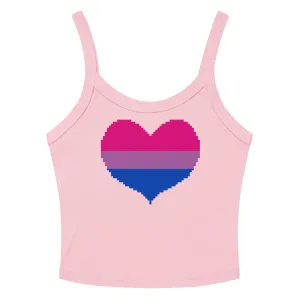 Bisexual Heart Scoop Neck Tank Top