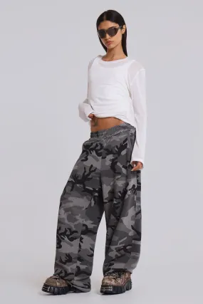 Black Baggy Camo Monster Joggers