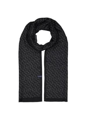 Black - Gray Diamond Patterned Scarf