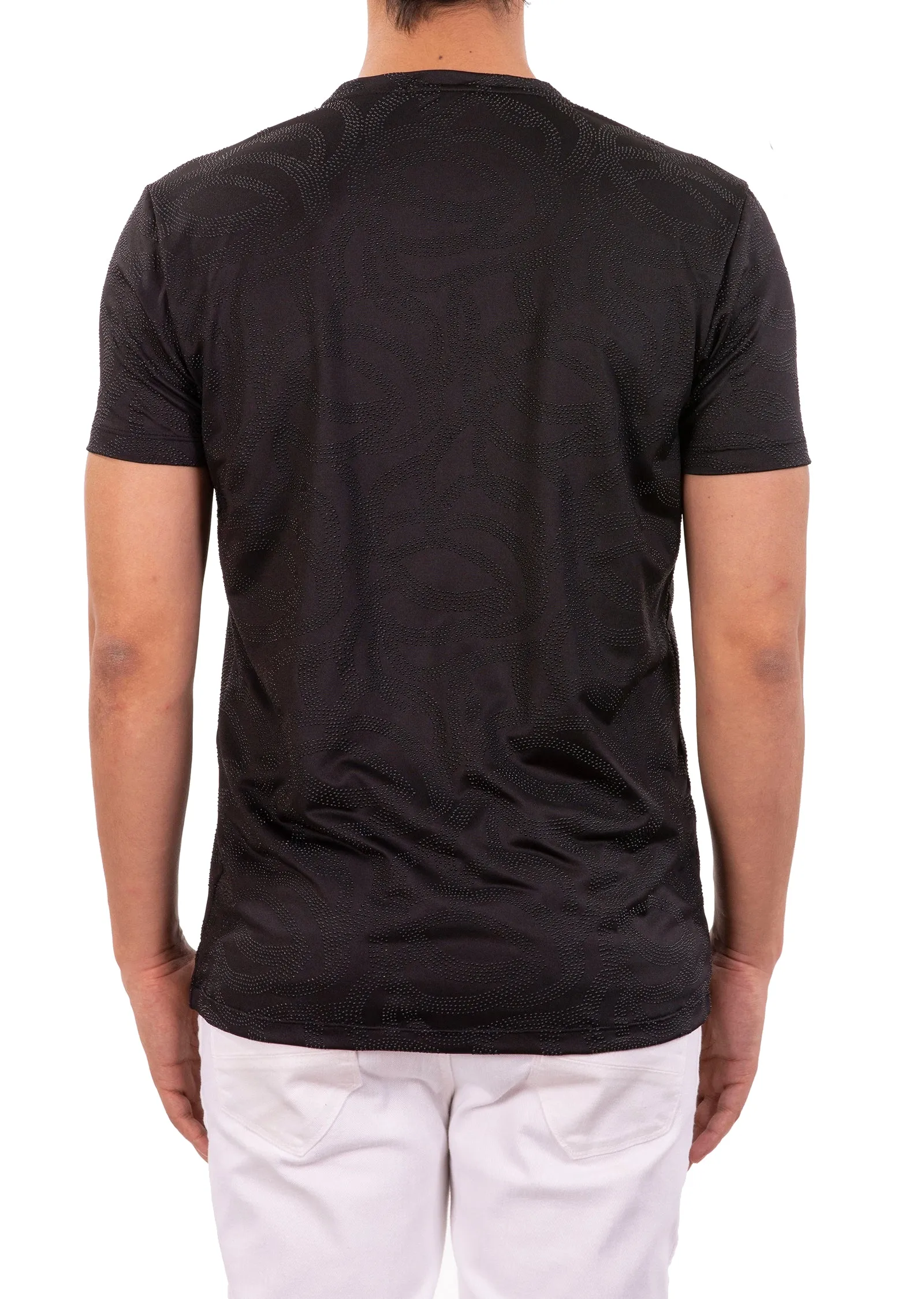 Black Rounded Glued Silicon Tee