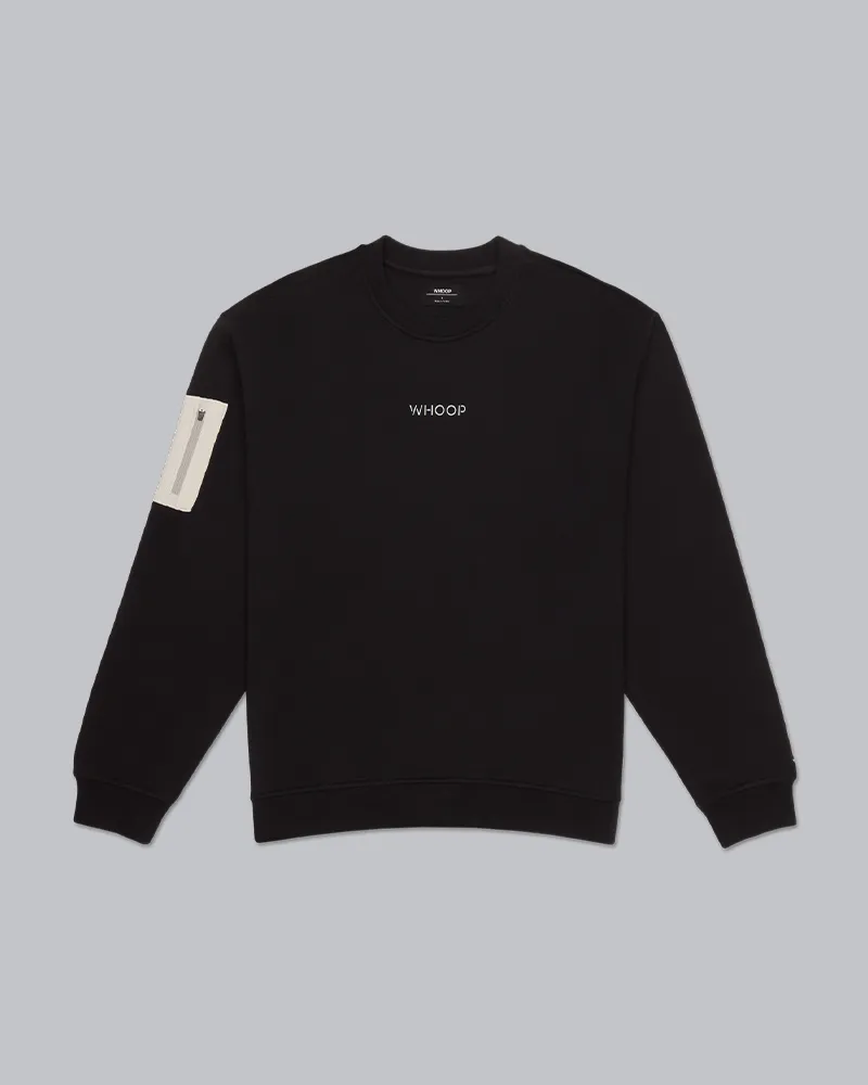 Black WHOOP Unisex Crewneck