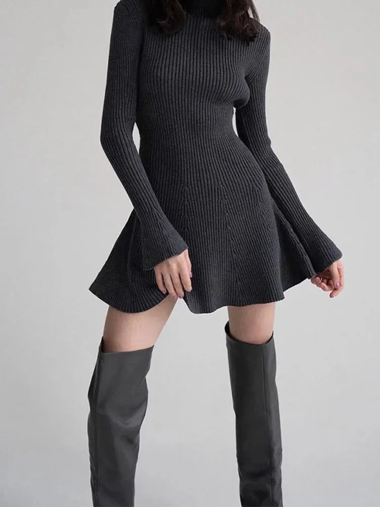 Blissful Bulwark A-Line Sweater Dress