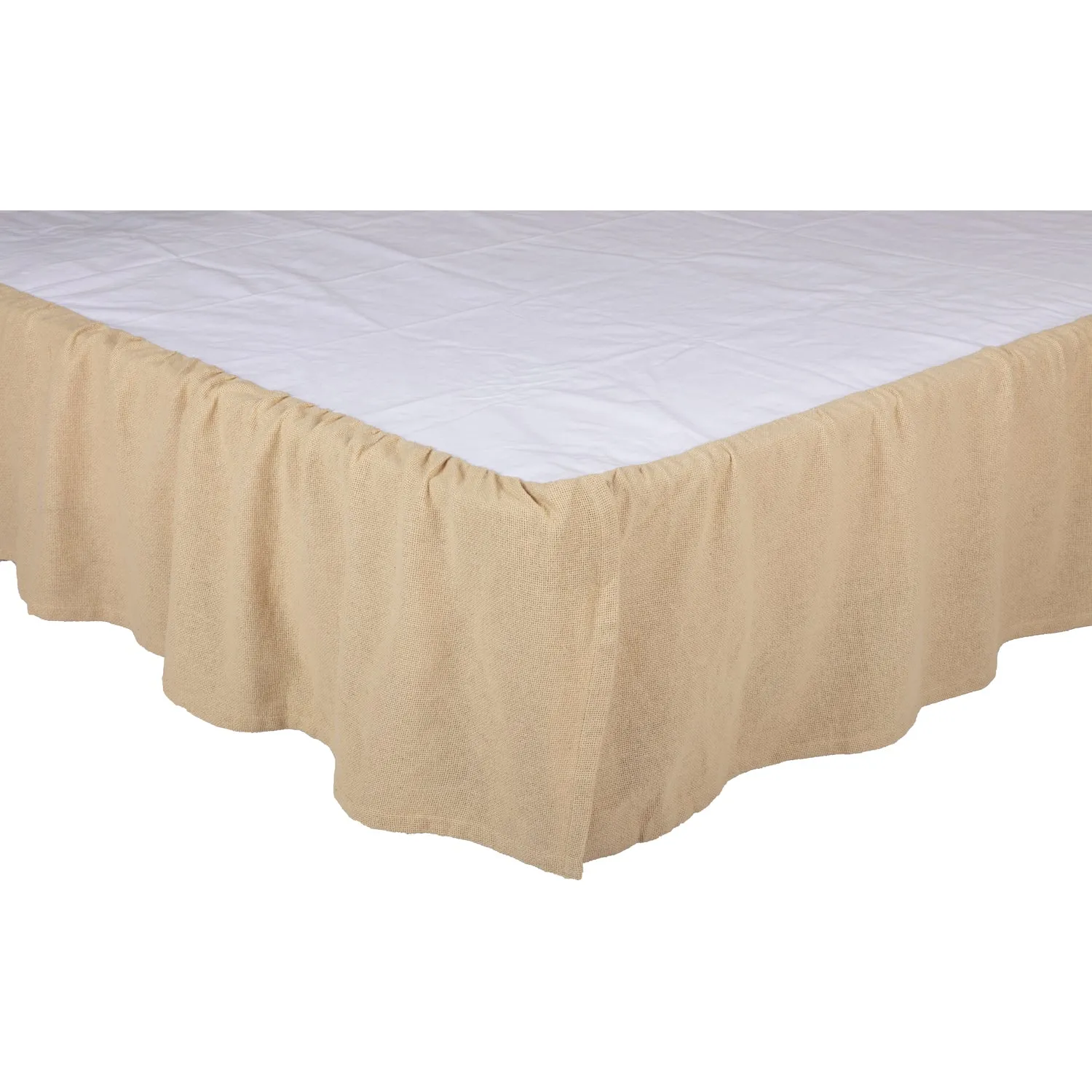 Burlap Vintage Ruffled King Bed Skirt 78x80x16 **BACKORDERED UNTIL JANUARY 2025**