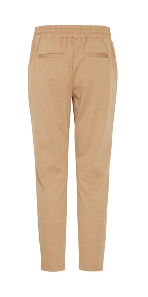 B.Young Cropped Ponte Knit Joggers, camel