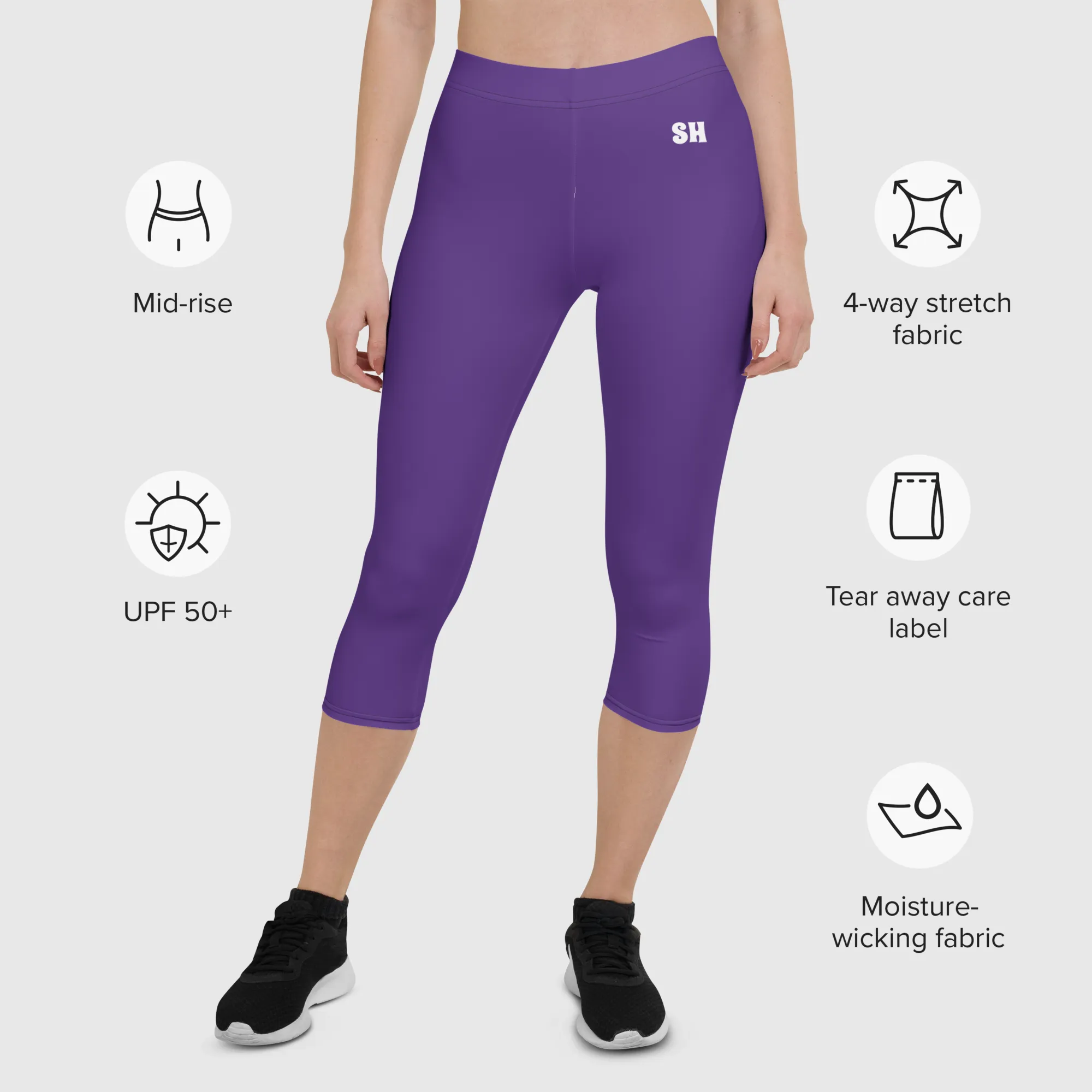 Capri Leggings - Purple