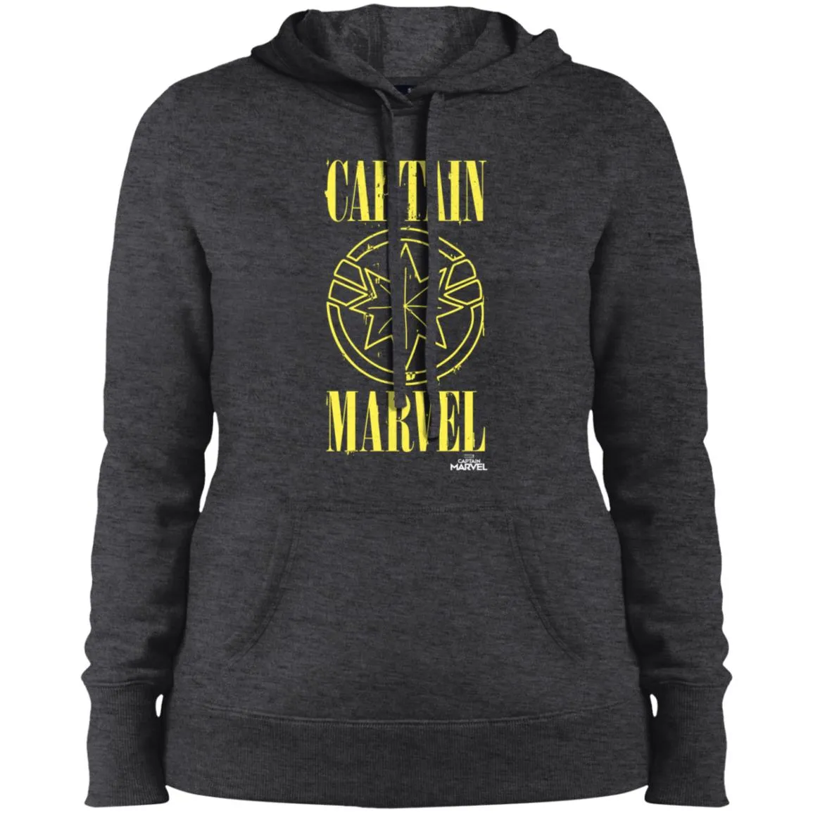 Captain Marvel Yellow Paint Drip Logo Women Hooded Sweatshirt