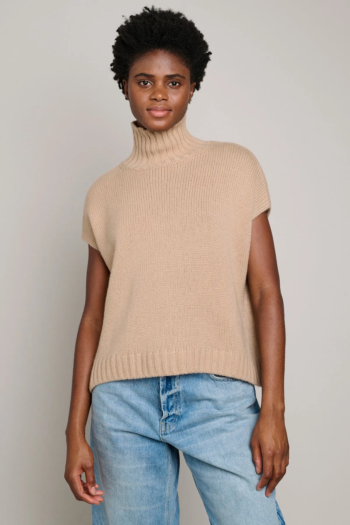 Cashmere Turtleneck Gilet