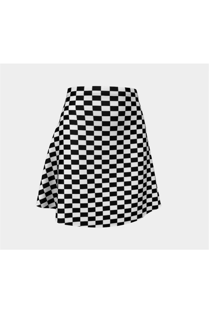 Checkered Flag Flare Skirt