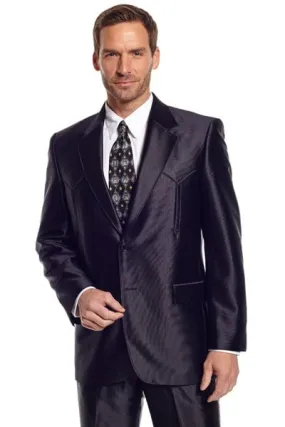 Circle S Mens Black Polyester Swedish Knit Tulsa Sportcoat Jacket Blazer