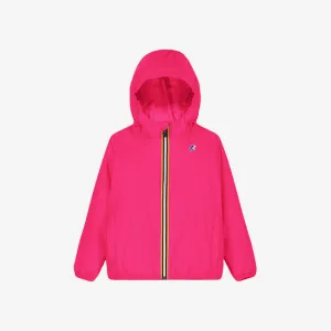 Claude - Kids Packable Full Zip Rain Jacket in Fuchsia Fluo