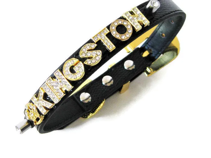 Collar | Rhinestone Black and Gold