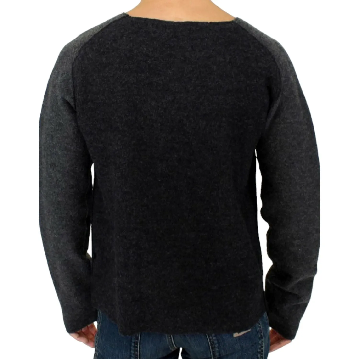 Costume National Chic Gray Wool Crewneck Sweater