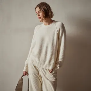 Cotton Cashmere Blend Pullover - Ivory