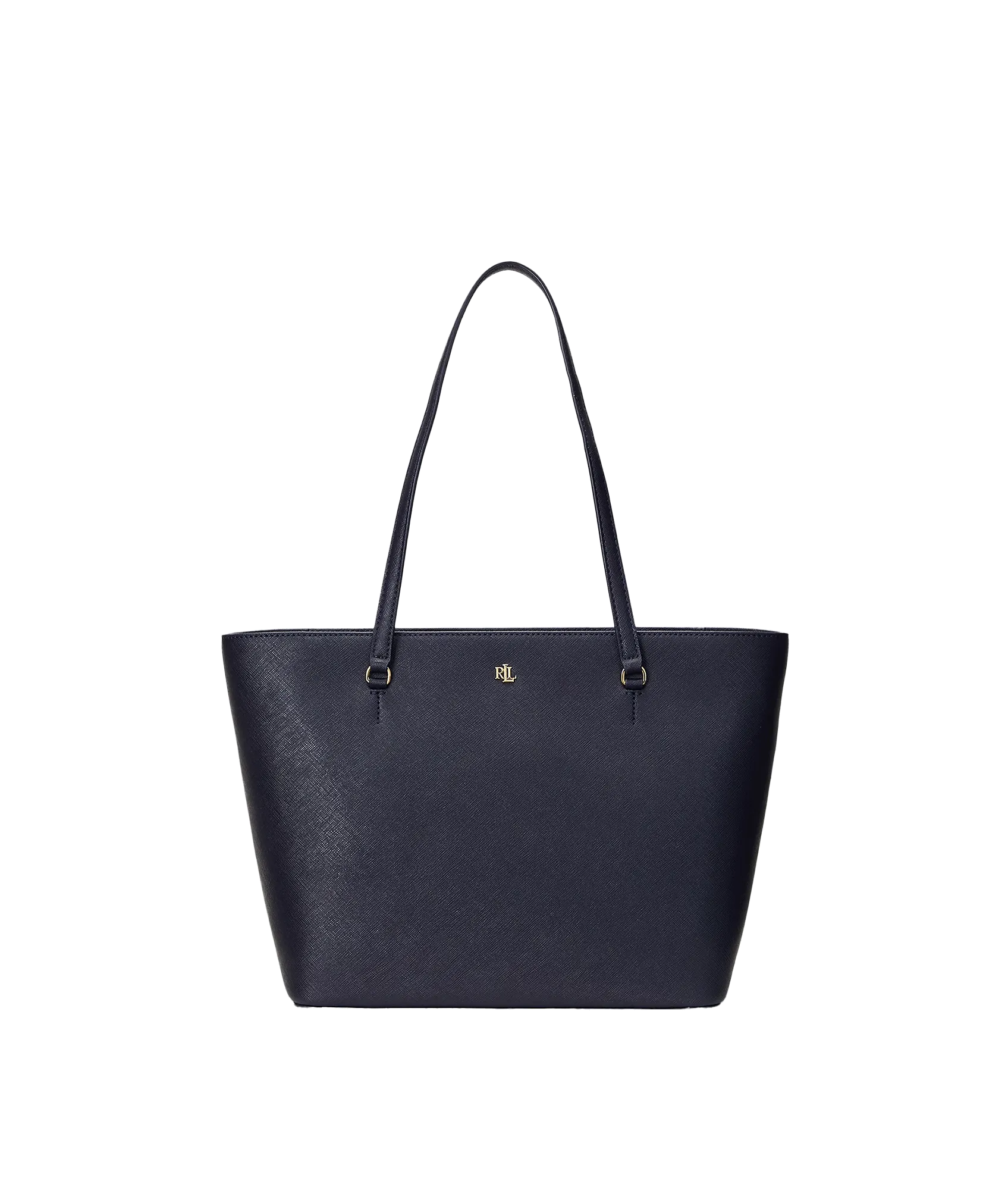 Crosshatch Leather Medium Karly Tote - Navy