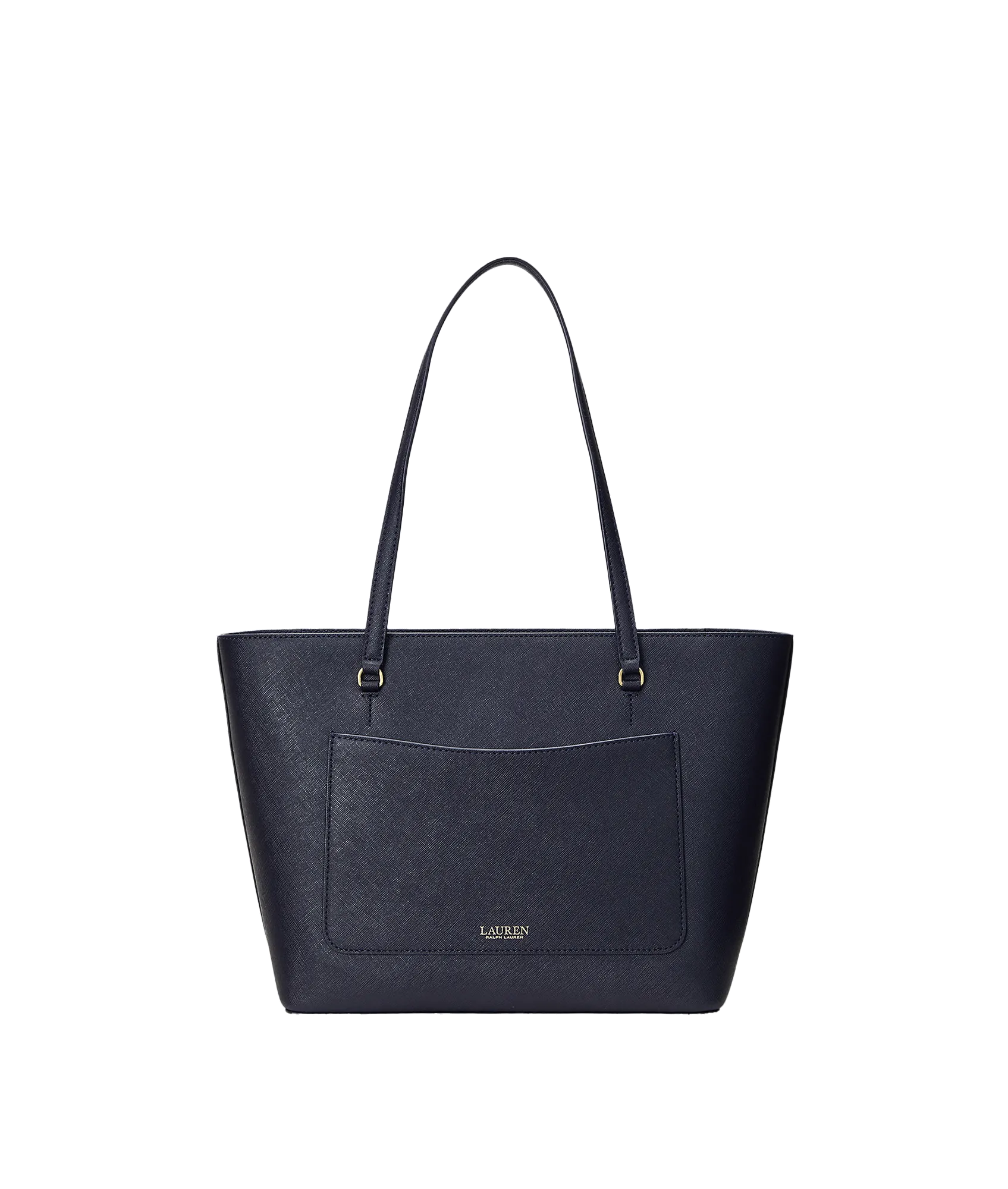 Crosshatch Leather Medium Karly Tote - Navy