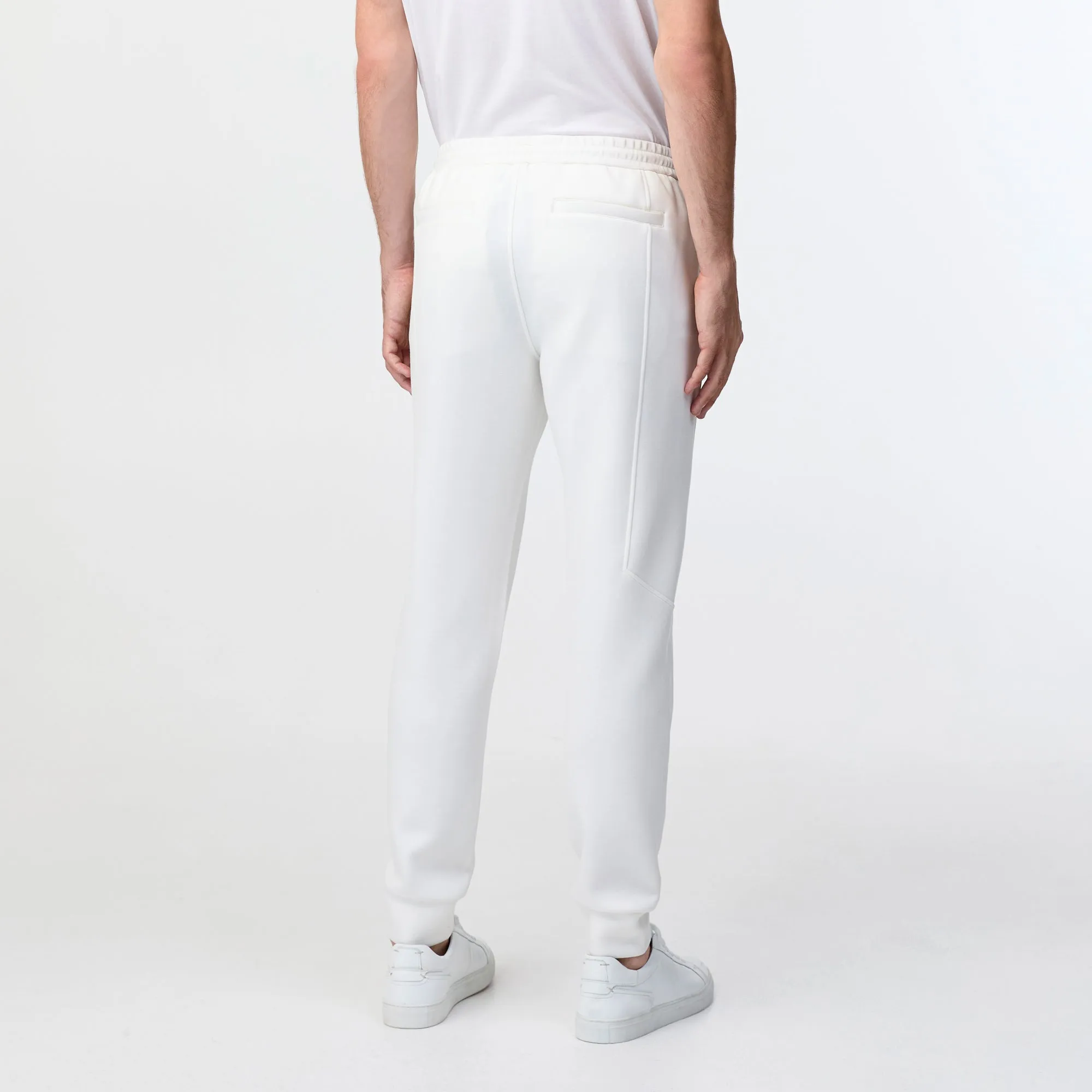 Cuffed Neoprene Sweatpants Ivory