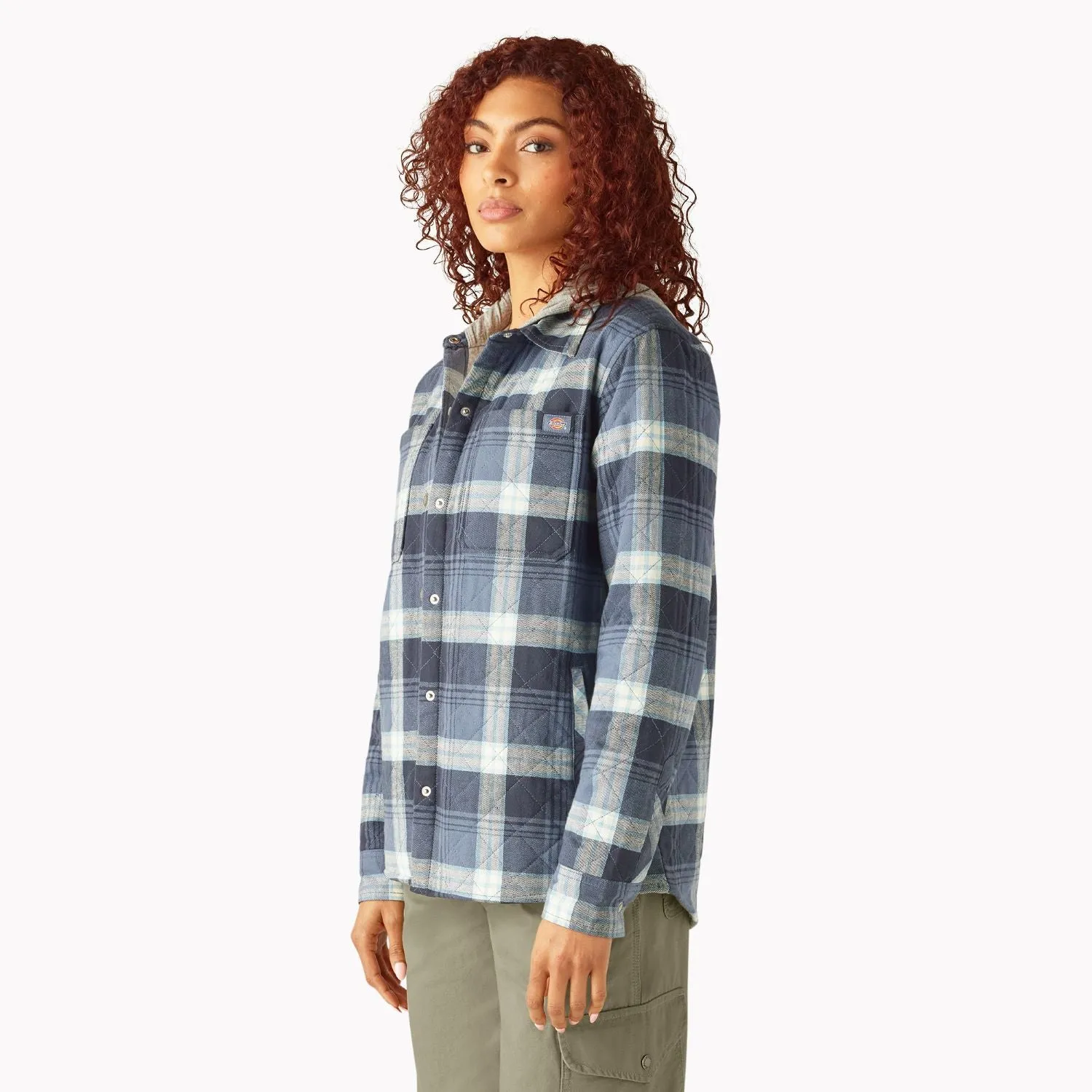 Dickies Women's Hooded Flannel Shirt Jac