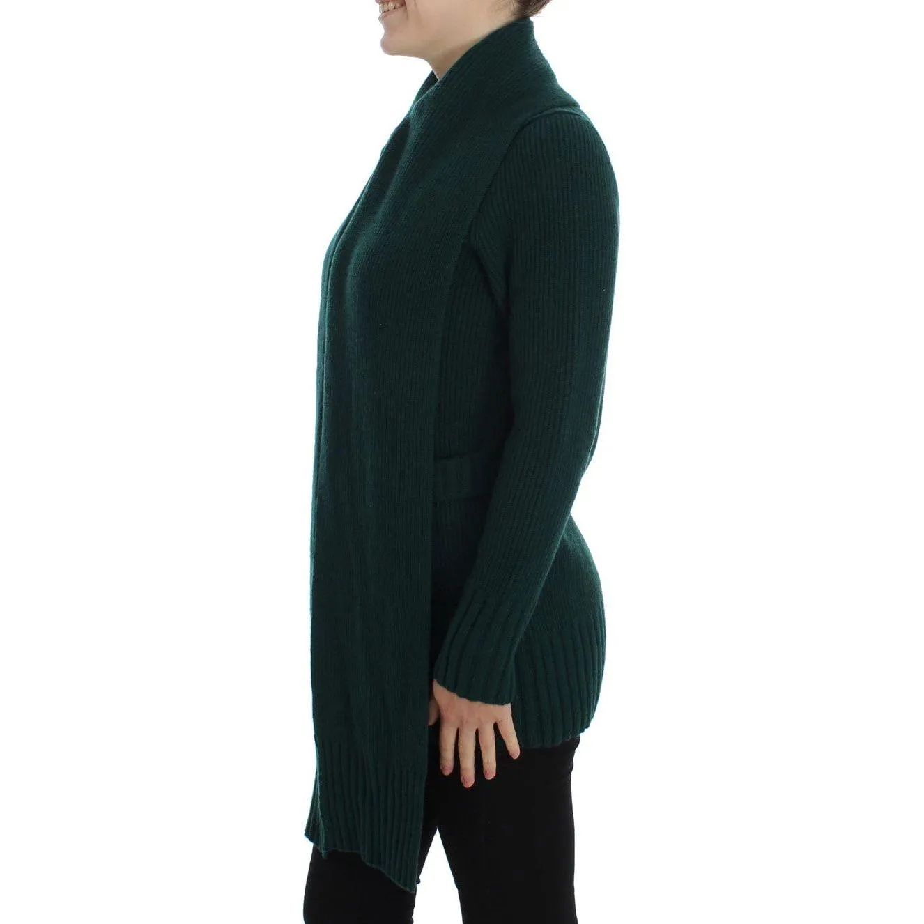 Dolce & Gabbana Elegant Green Cashmere Cardigan Sweater