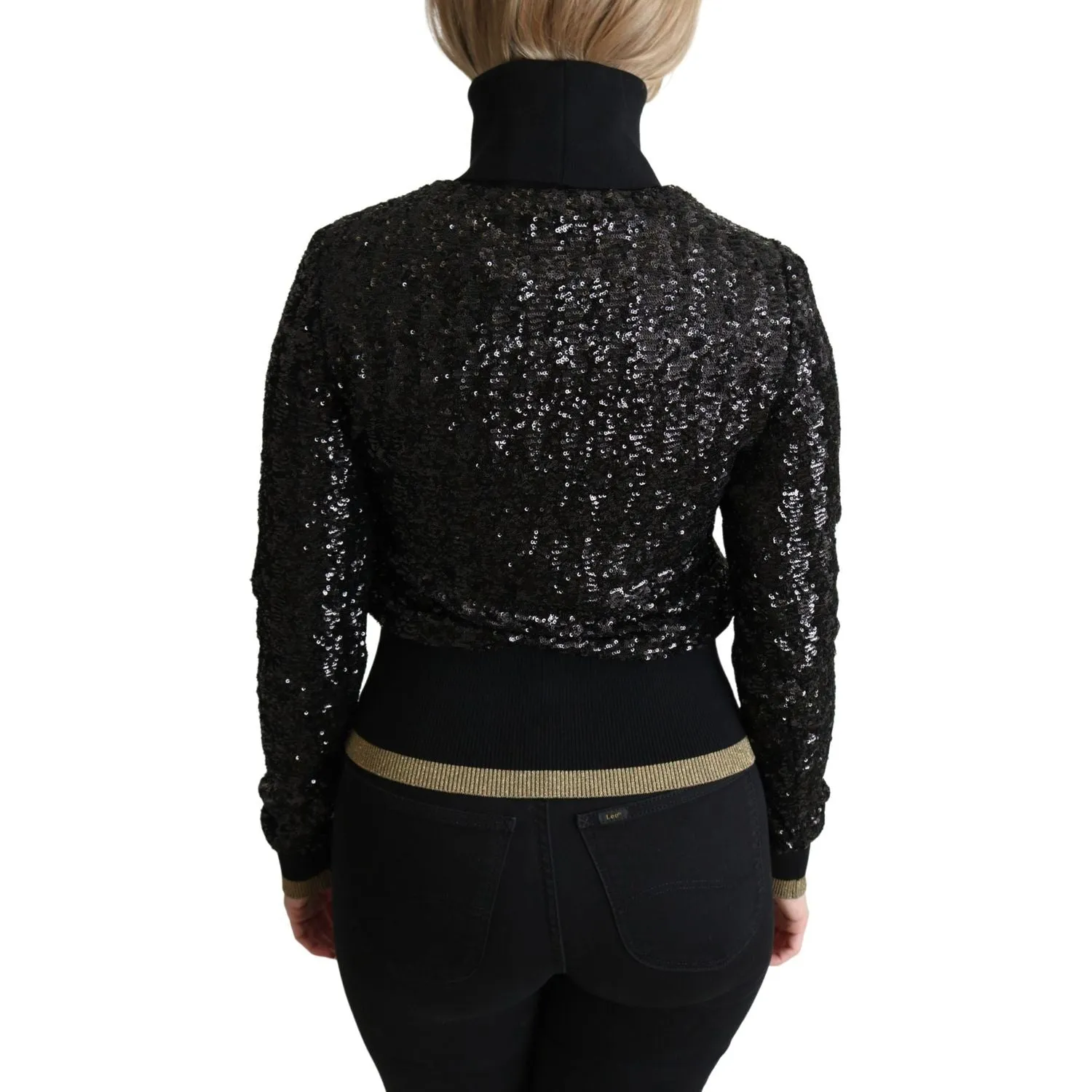 Dolce & Gabbana Elegant Sequined Turtleneck Sweater