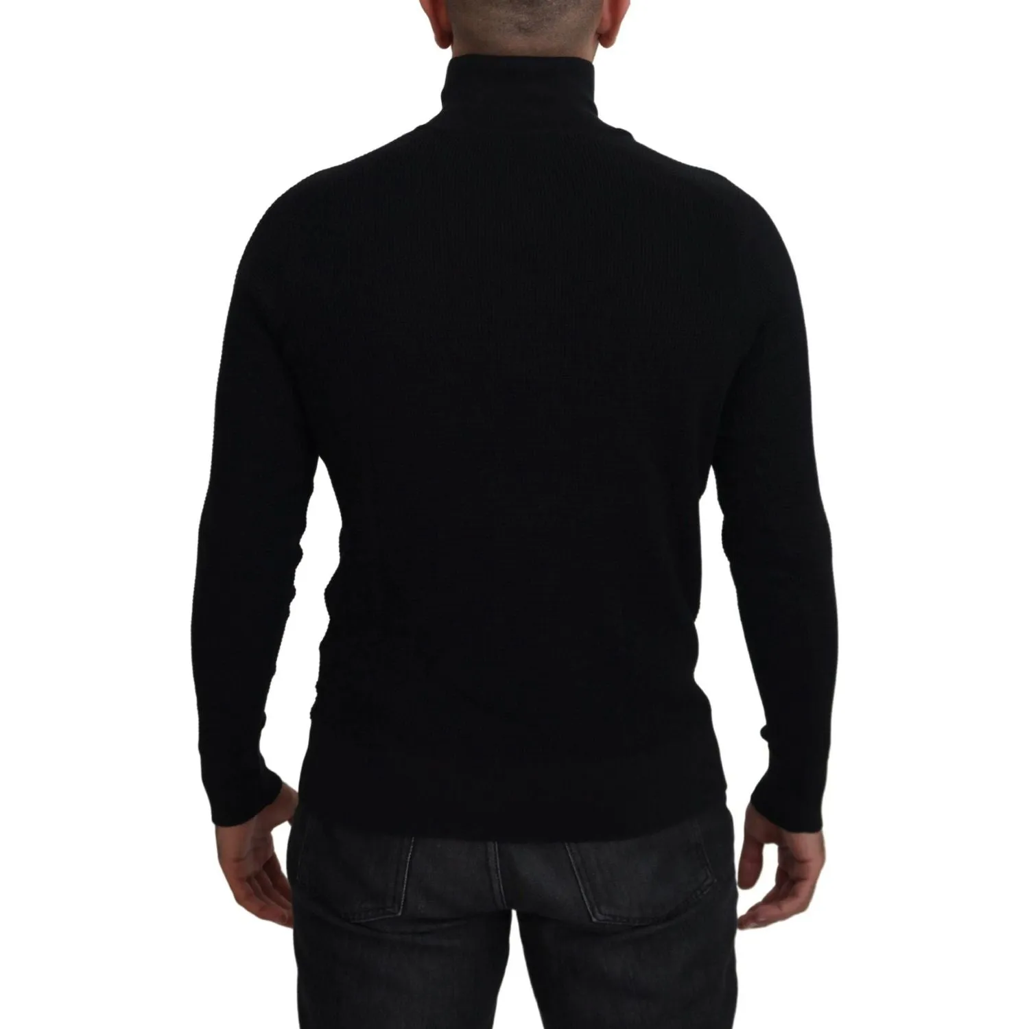 Dolce & Gabbana Elegant Silk Blend Black Pullover Sweater