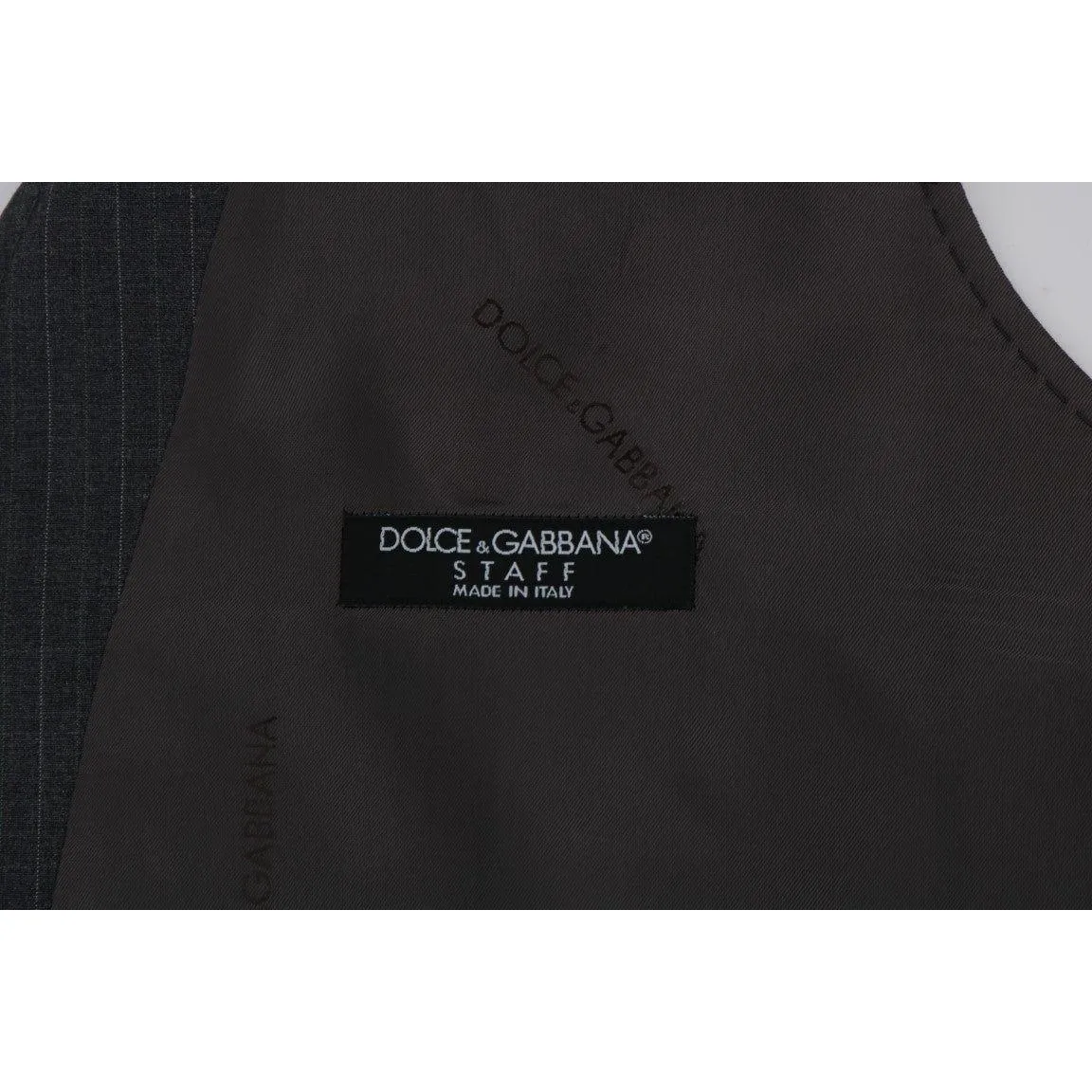 Dolce & Gabbana Elegant Striped Gray Waistcoat Vest