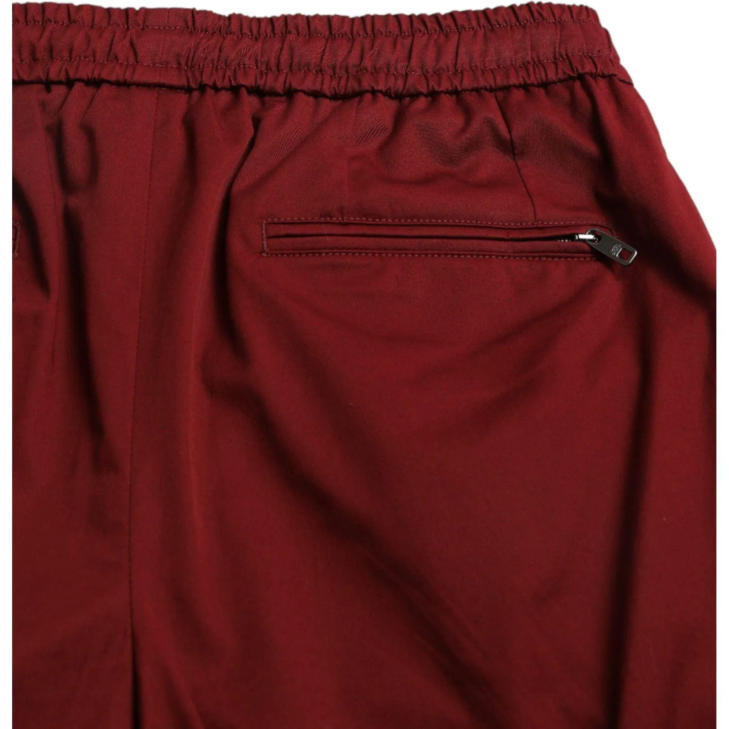 Dolce & Gabbana Maroon Cotton Stretch Jogger Pants