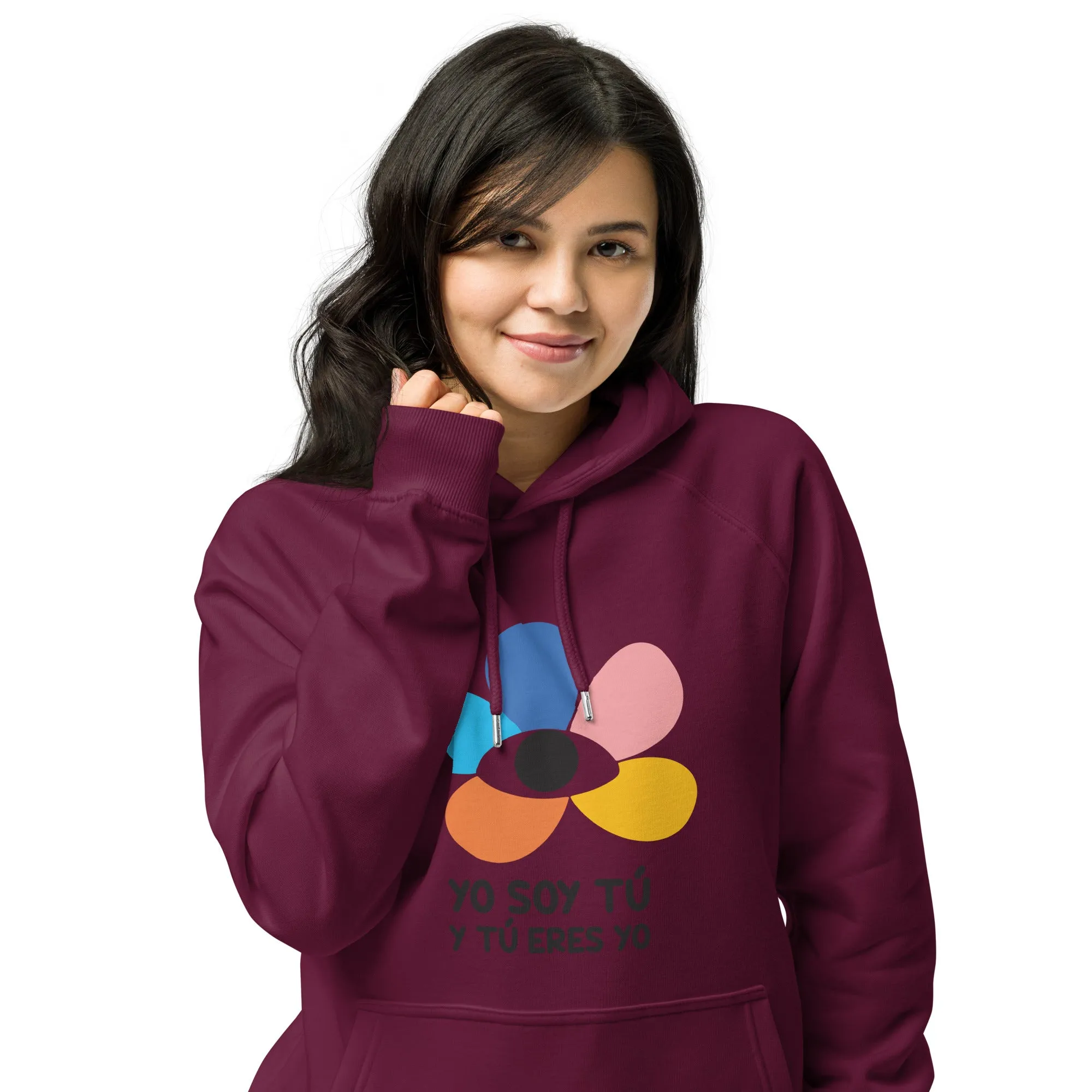 Eco raglan Unisex Hoodie, Yo Soy Tú