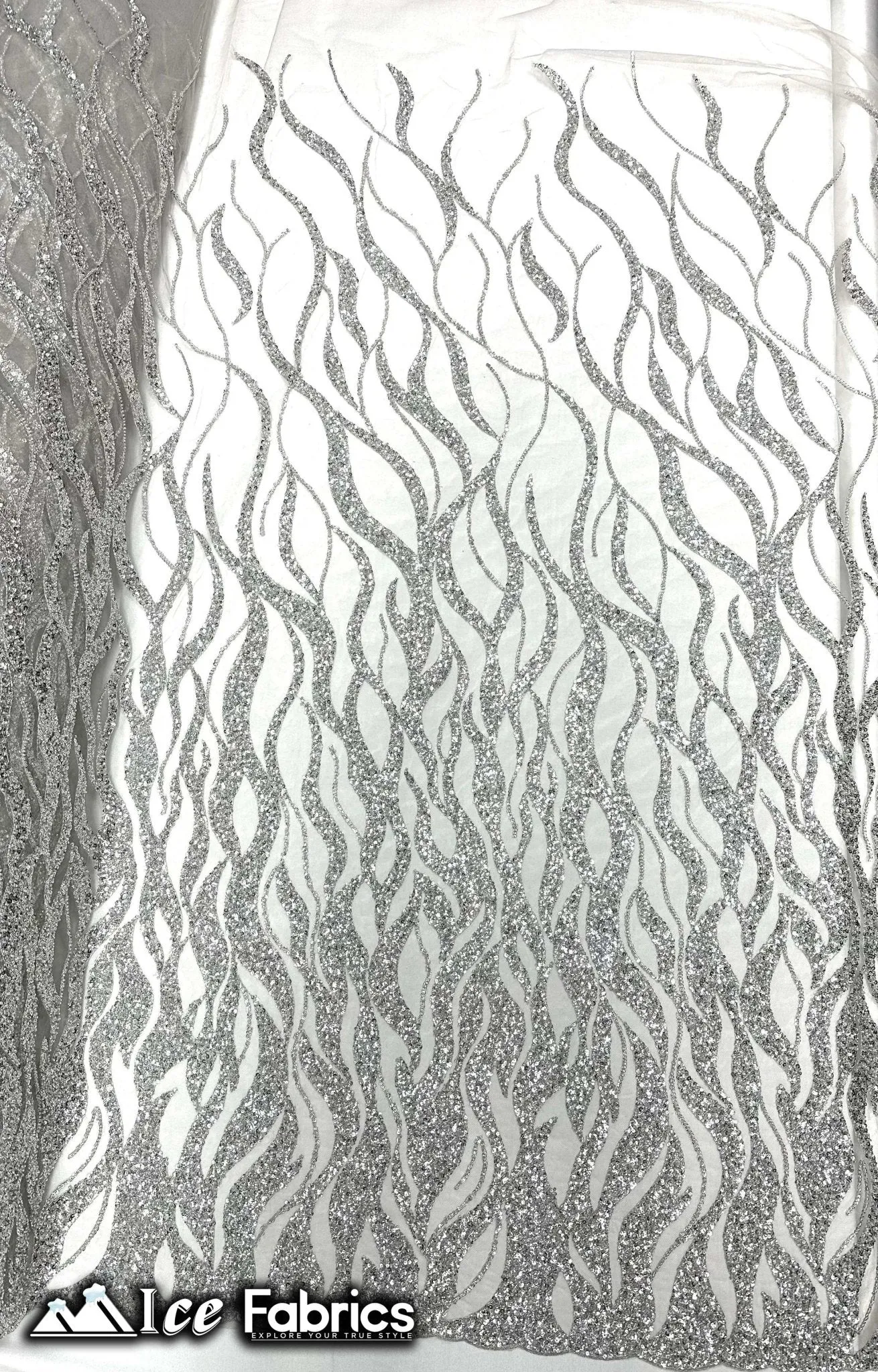 Elegant Heavy Beaded Fabric Lace Fabric with Sequin