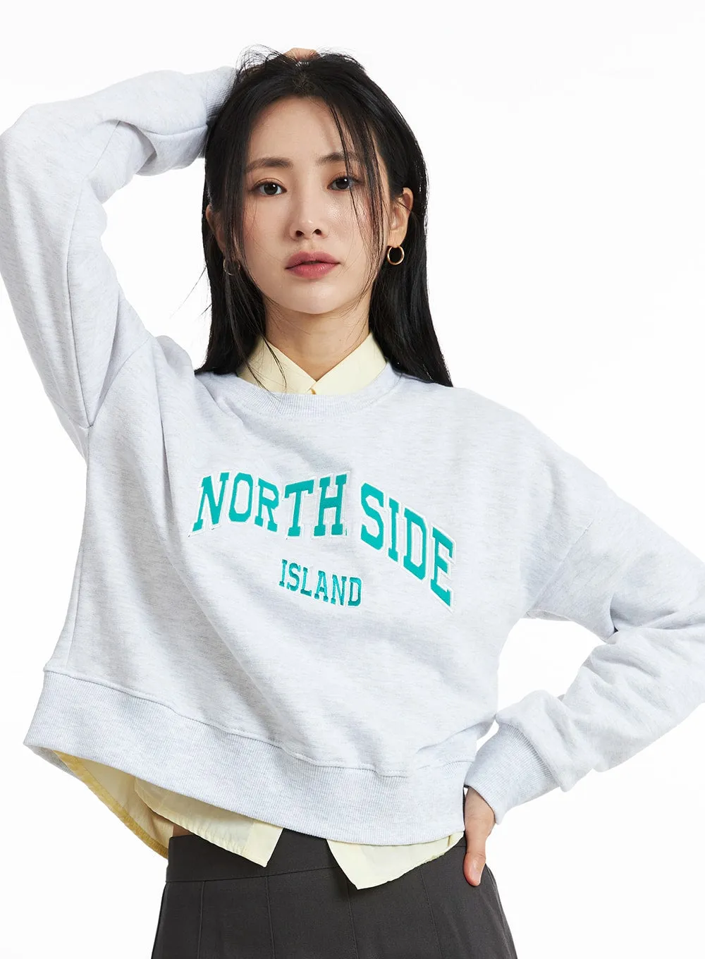 Embroidered Letter Sweatshirt OO323