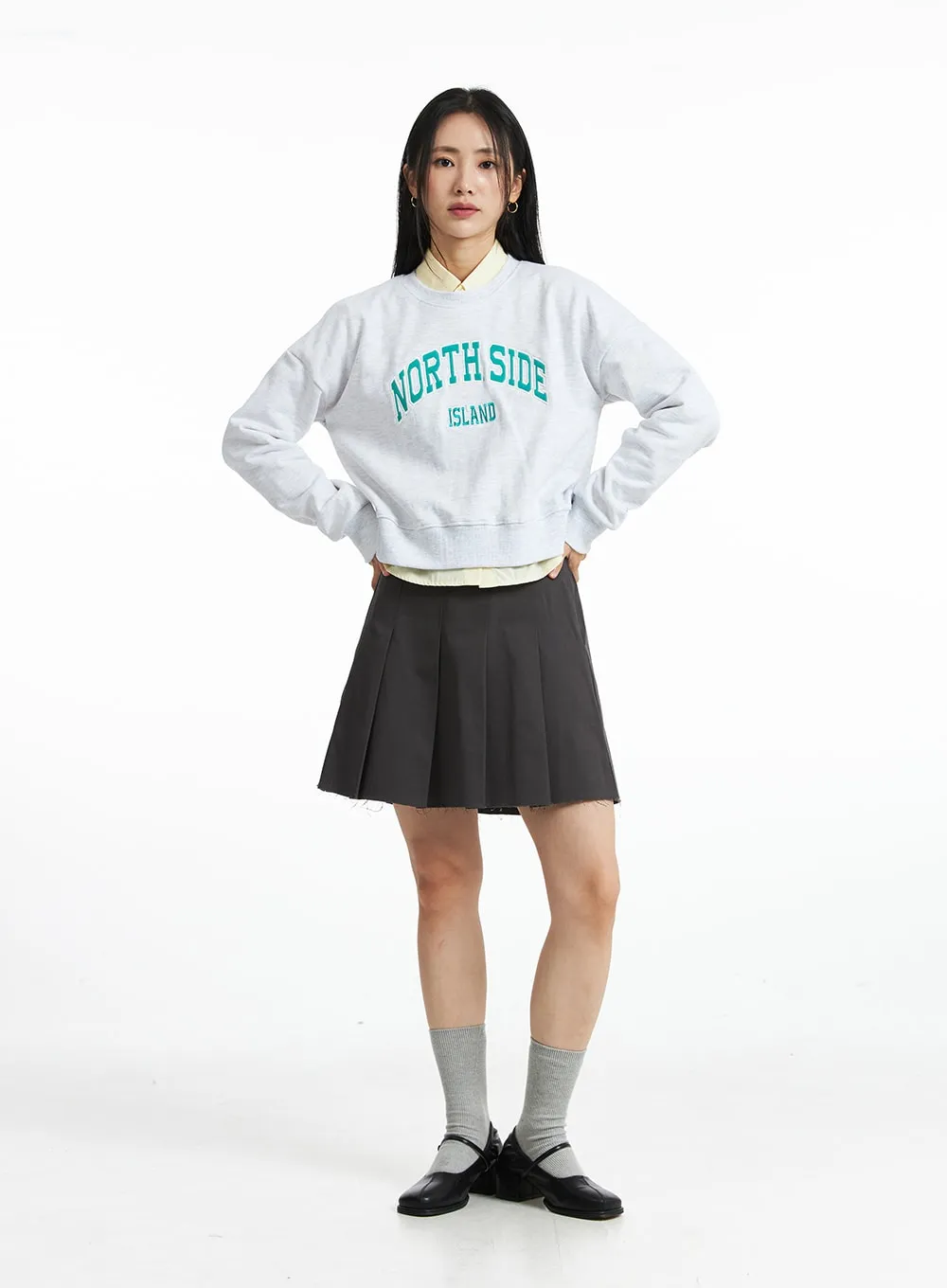 Embroidered Letter Sweatshirt OO323