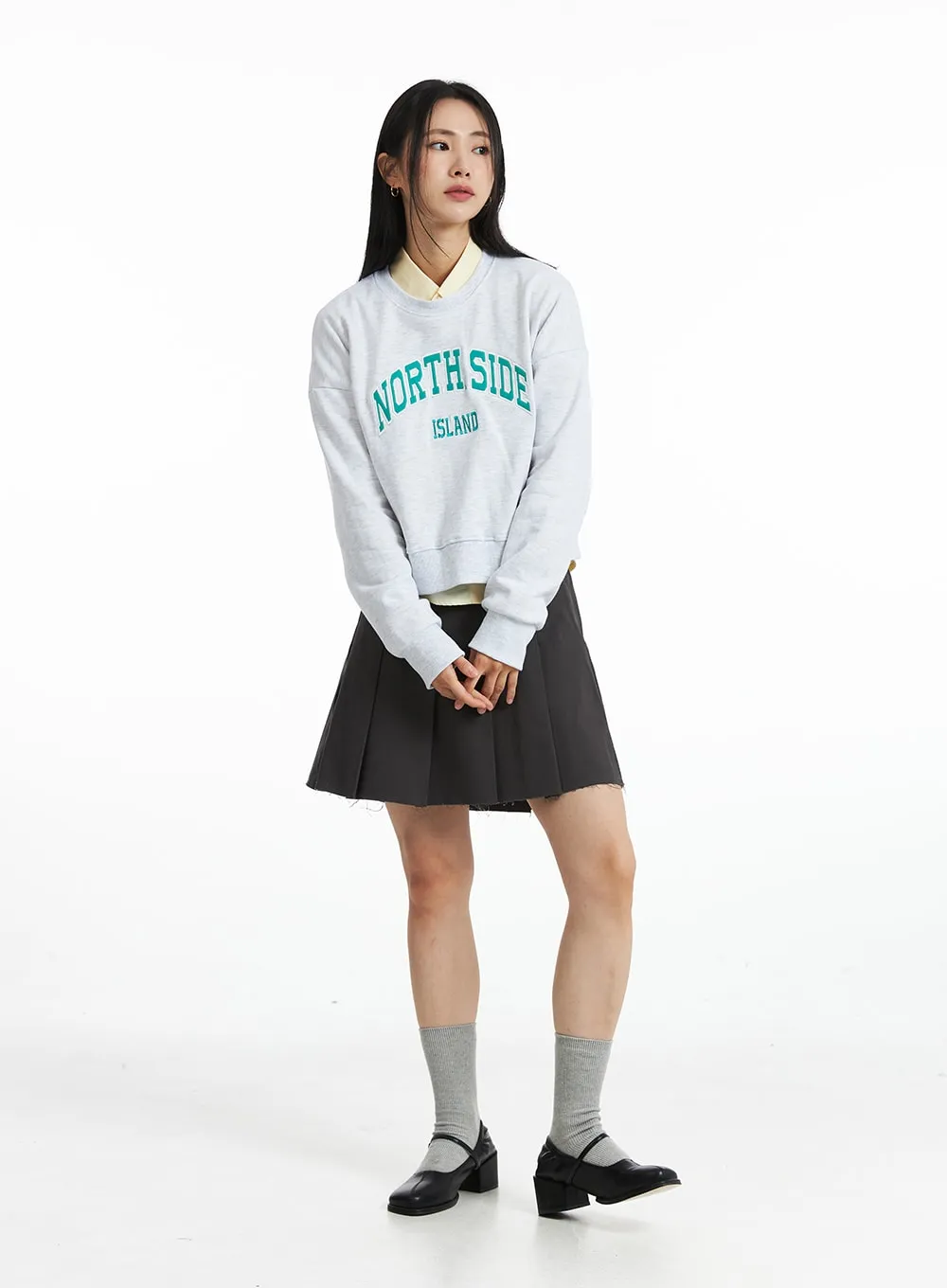 Embroidered Letter Sweatshirt OO323