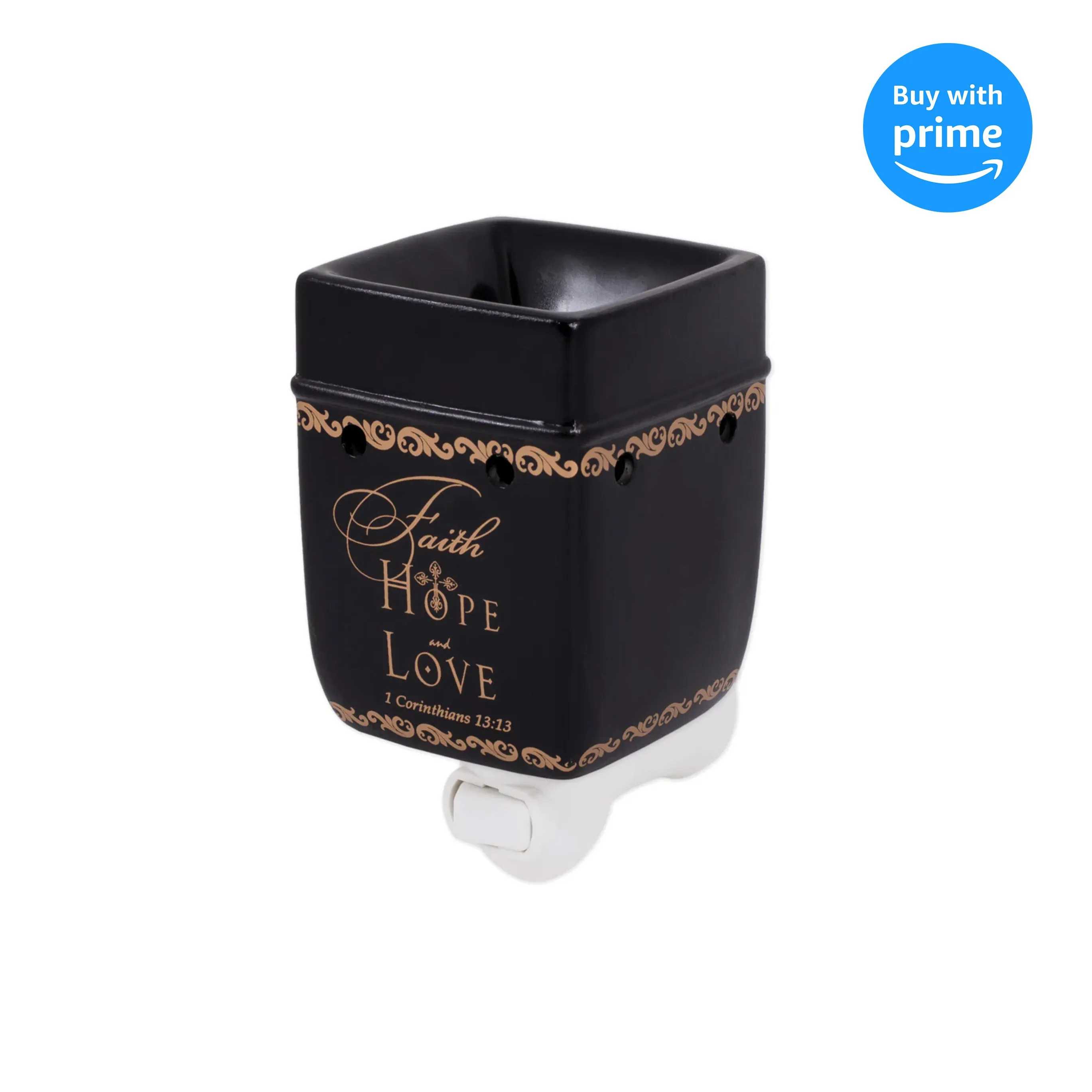 Faith Hope Love Ceramic Stoneware Plug-in Outlet Wax and Oil Warmer