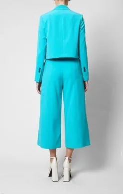 French Connection Echo Crepe Culottes-Jaded Teal-74VBC