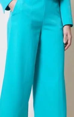 French Connection Echo Crepe Culottes-Jaded Teal-74VBC