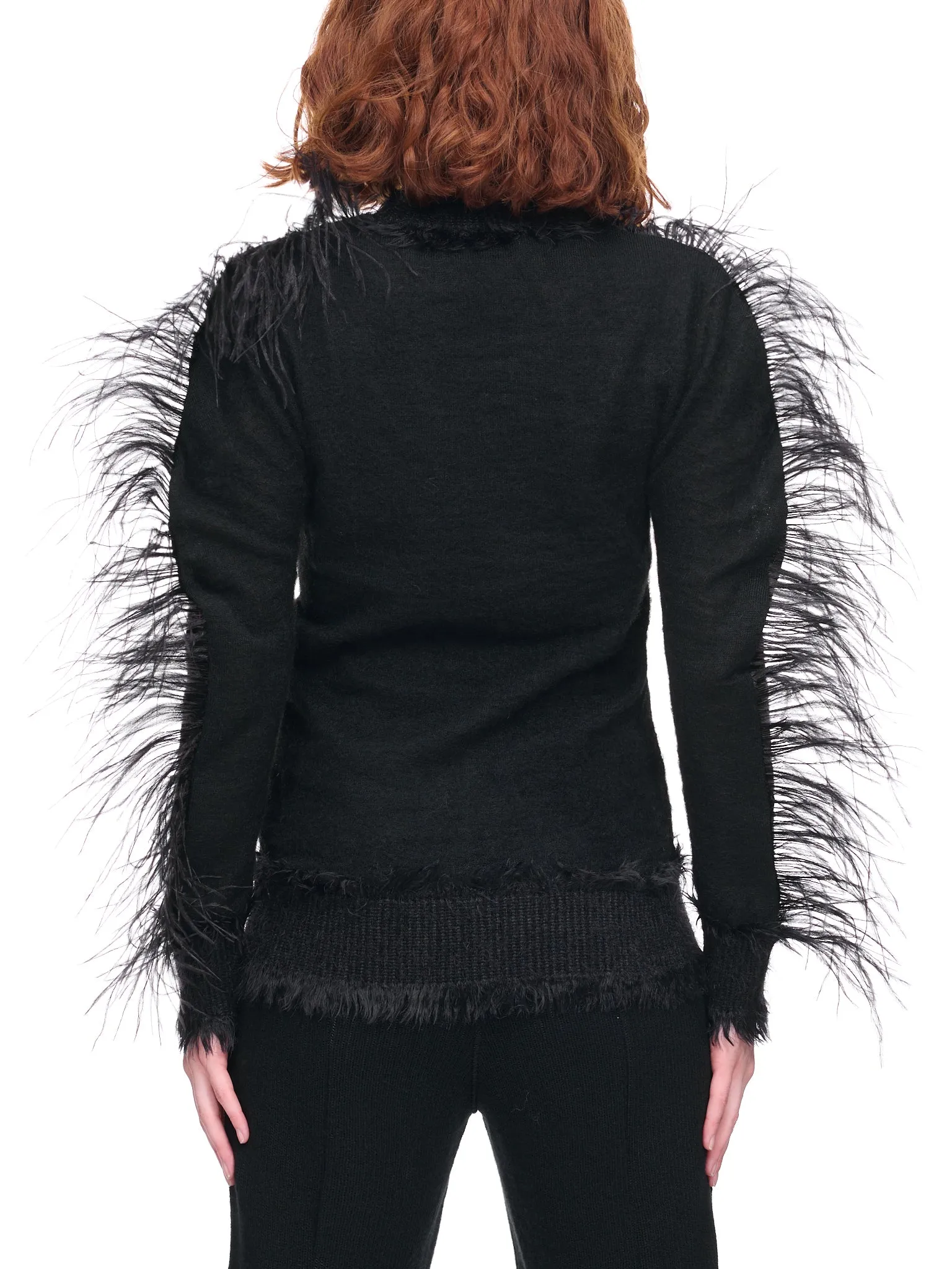 Fur Tape Knit Poullover (TA22-XN003-3-BLACK)