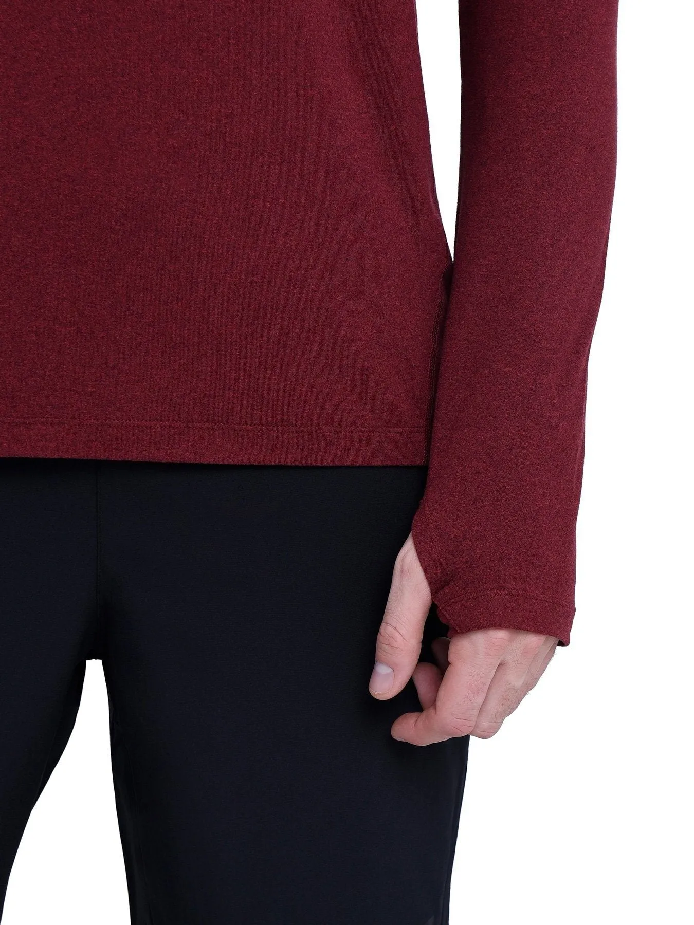 Fusion Half Zip Running Top For Men With Thumbholes & Chest Zip Pocket