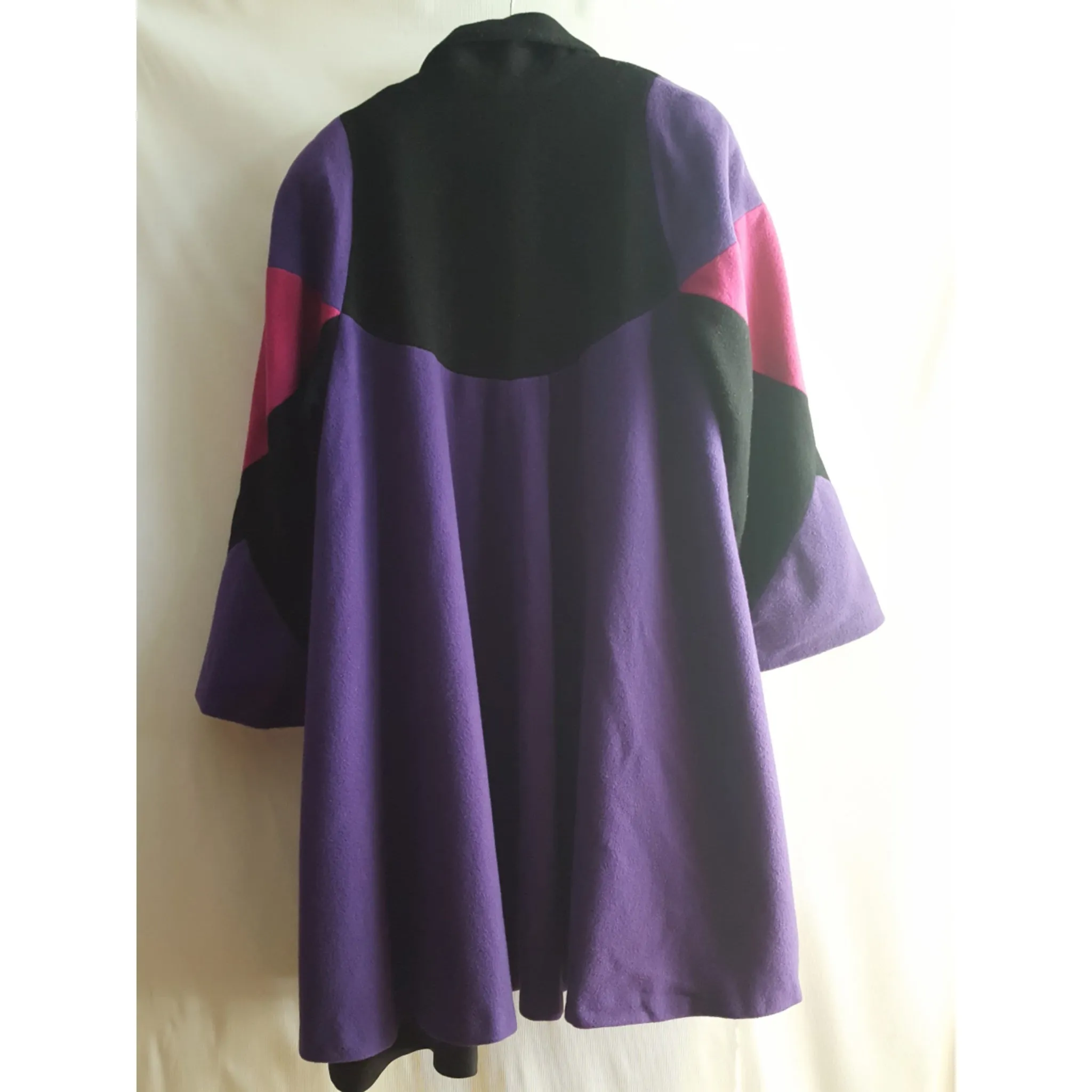 Gallery Colorblock Wool Blanket Swing Coat size L/XL