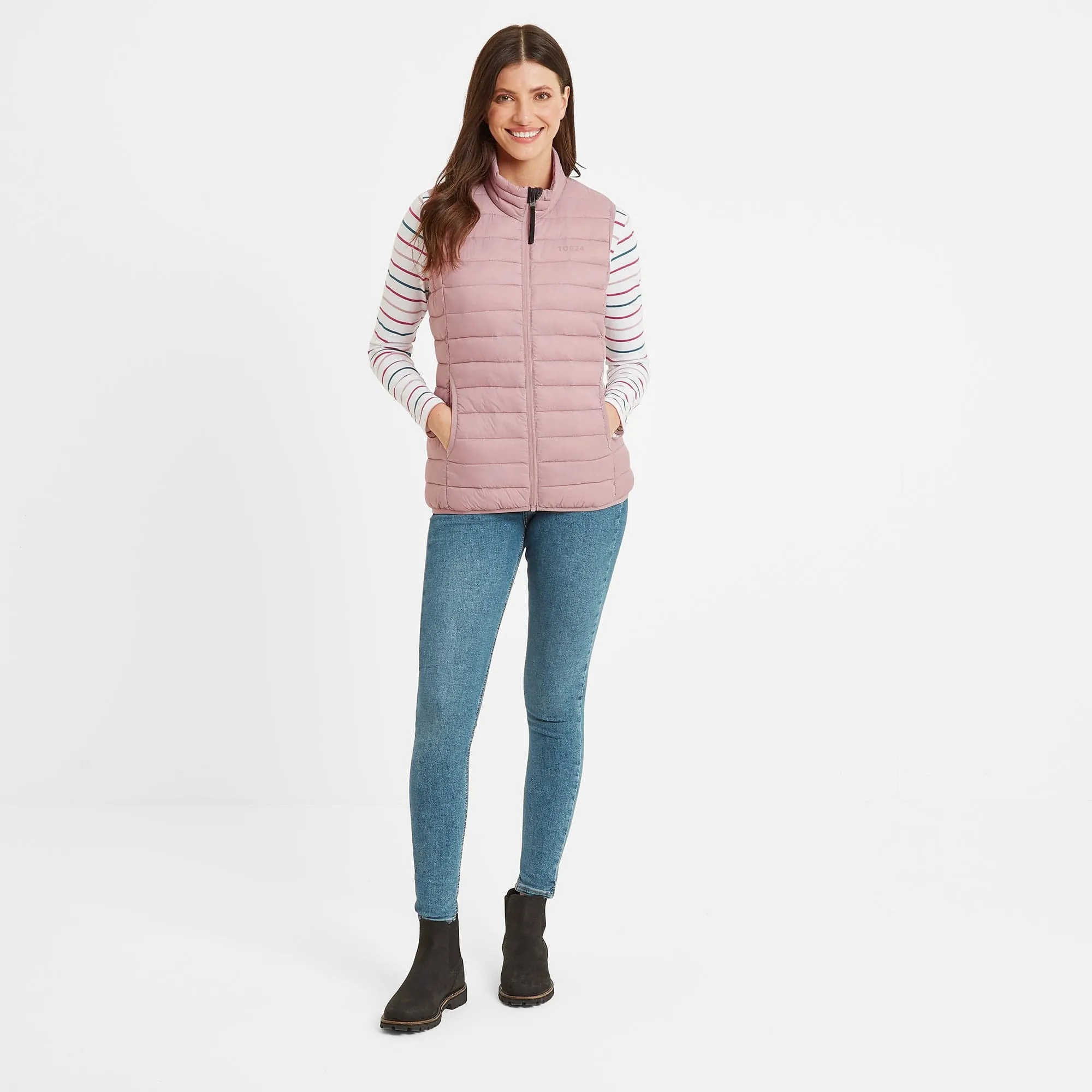 Gibson Womens Insulated Padded Gilet - Faded Pink