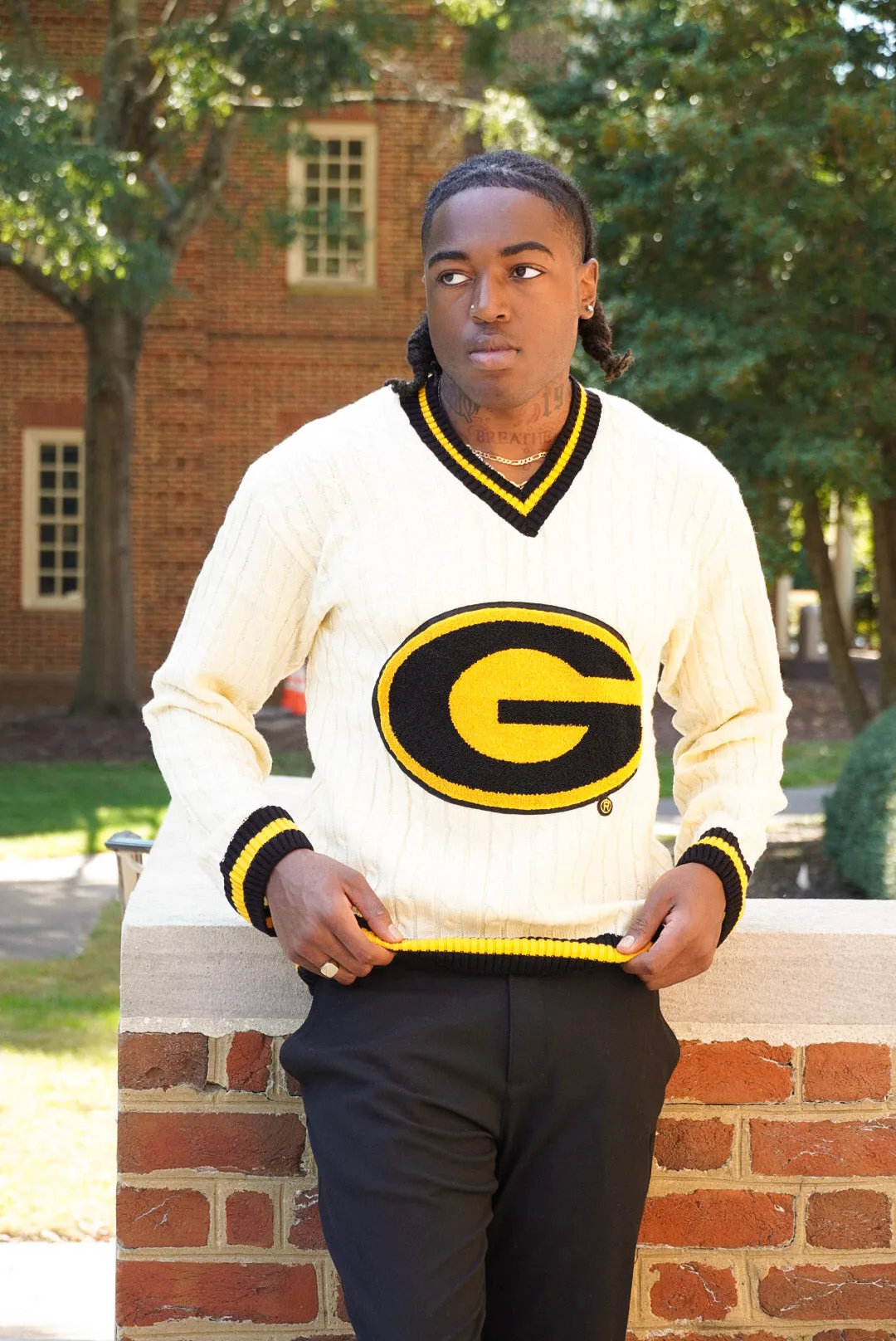 Grambling State University Cableknit Sweater