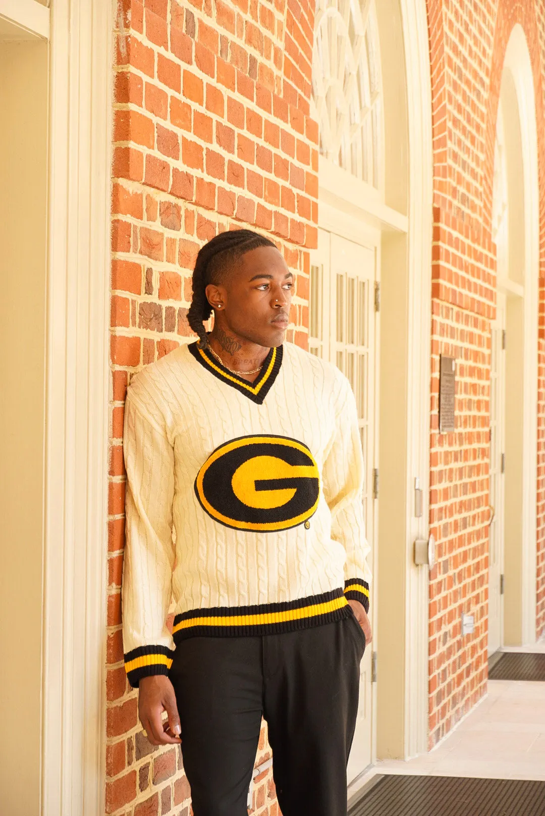 Grambling State University Cableknit Sweater